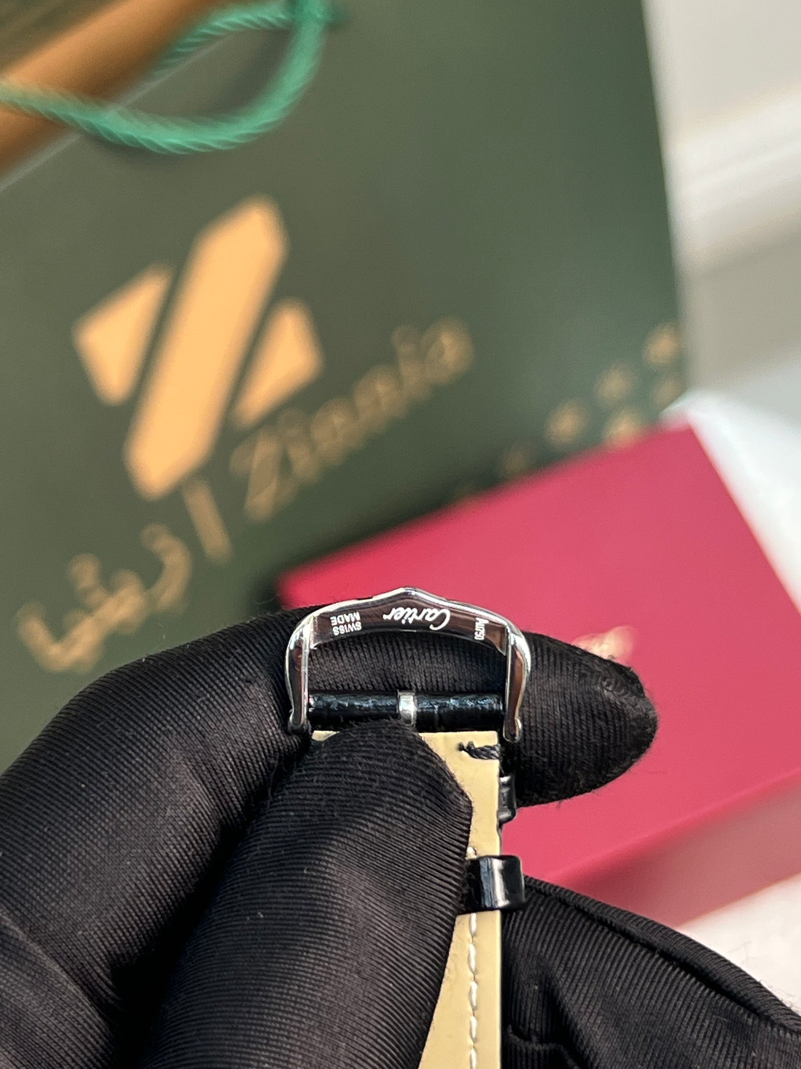 سانتوس دومون ستيل بحزام أسود Santos Dumont Steel Black Strap