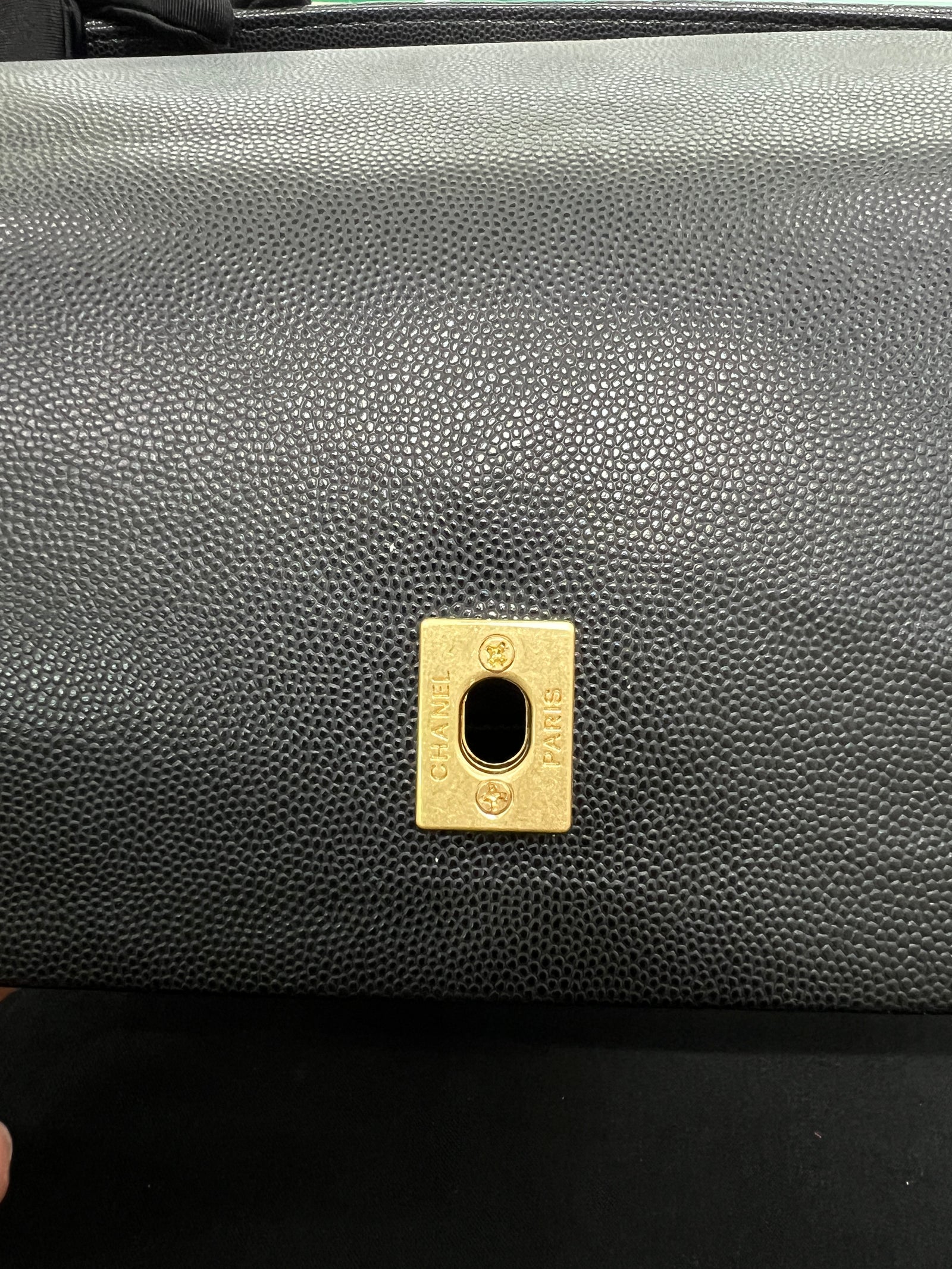 Handle Flap Bag – Caviar Leather (Black)