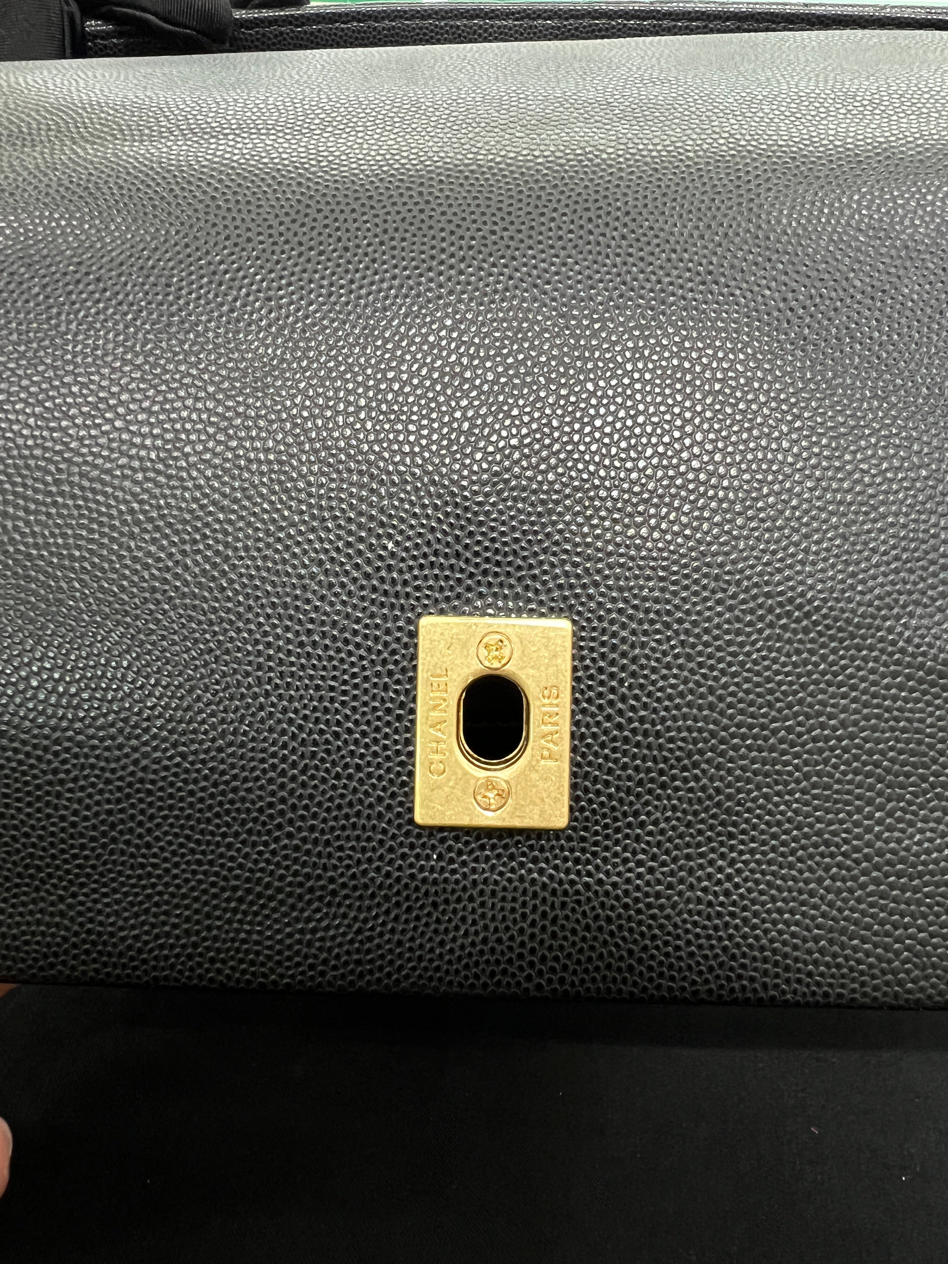 Handle Flap Bag – Caviar Leather (Black)