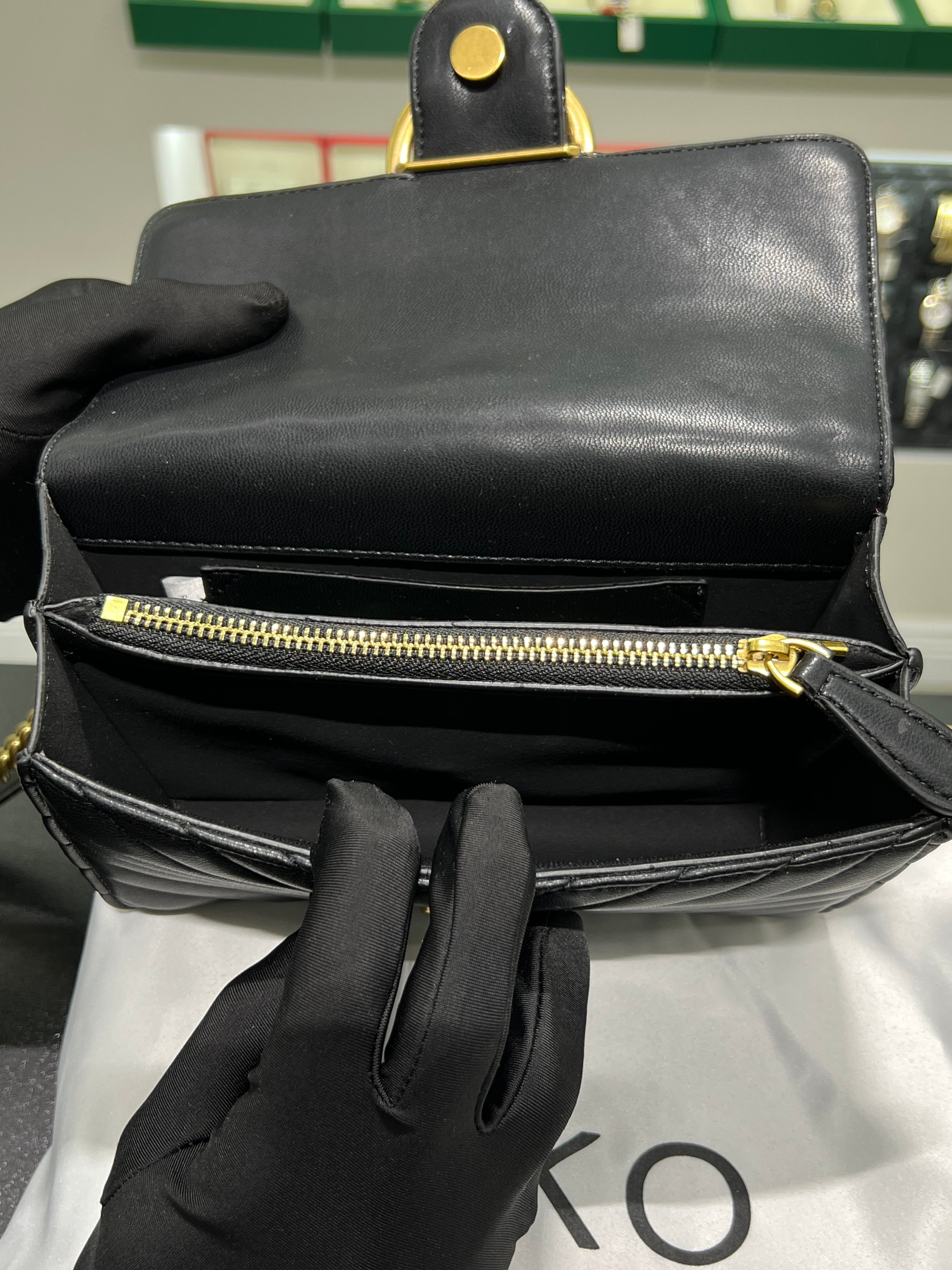 Pinko Mini Love Bag One Chevron