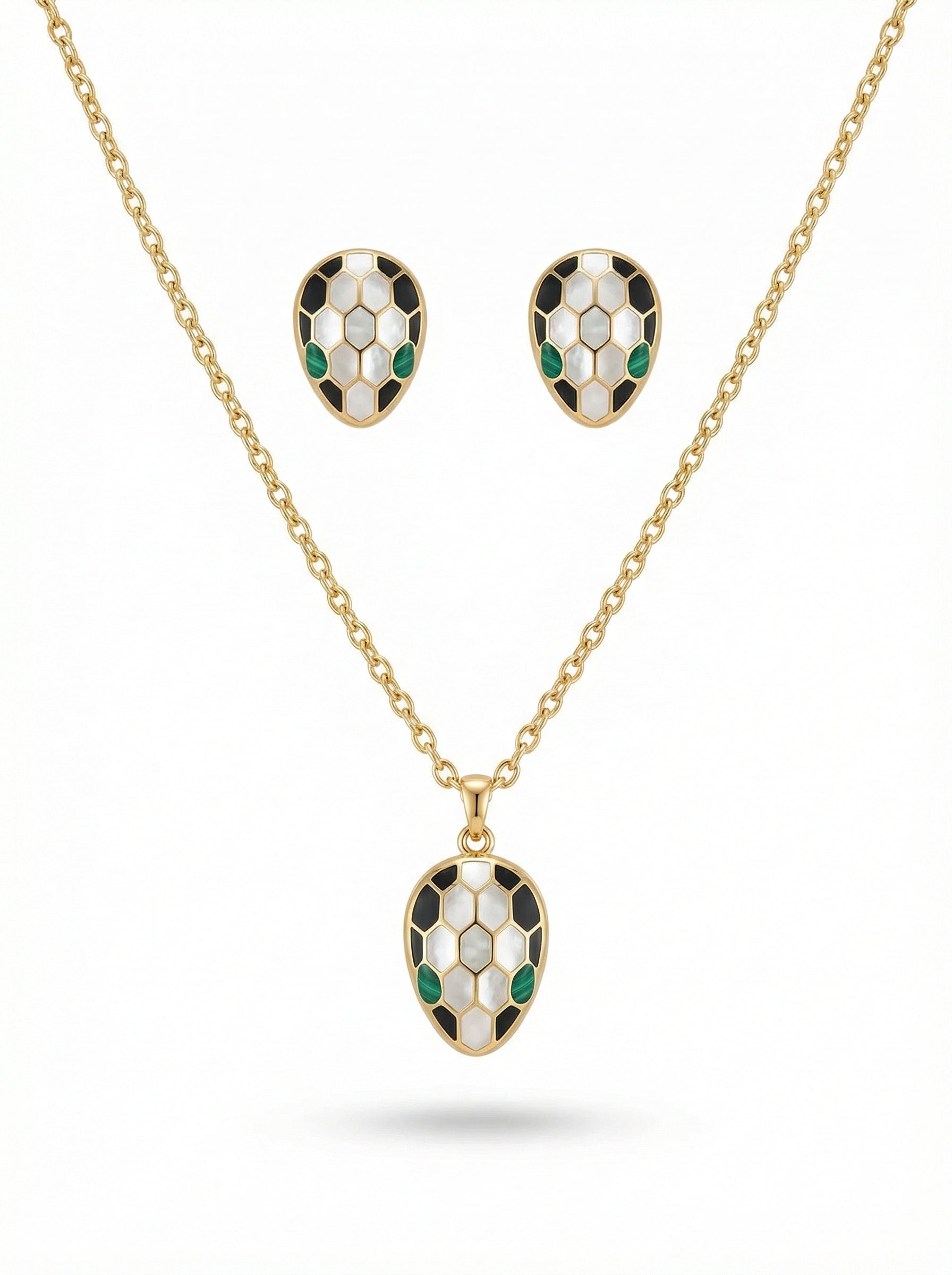 طقم بولغري قطعتين شعار الافعى الصغير