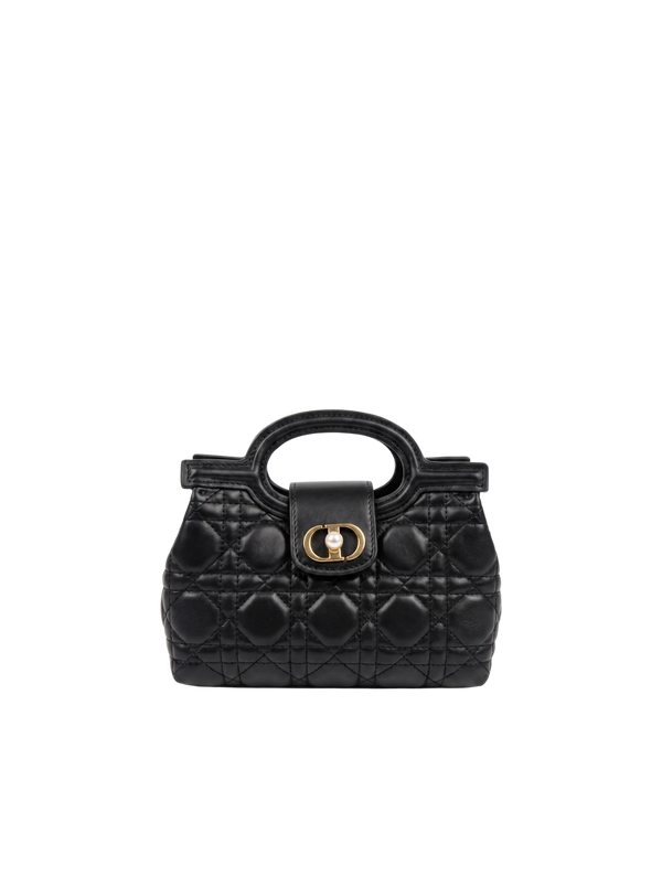 حقيبة كارو ميني بمقبض دائري – أسود كاناج
Caro Mini Ring-Handle Bag – Black Cannage