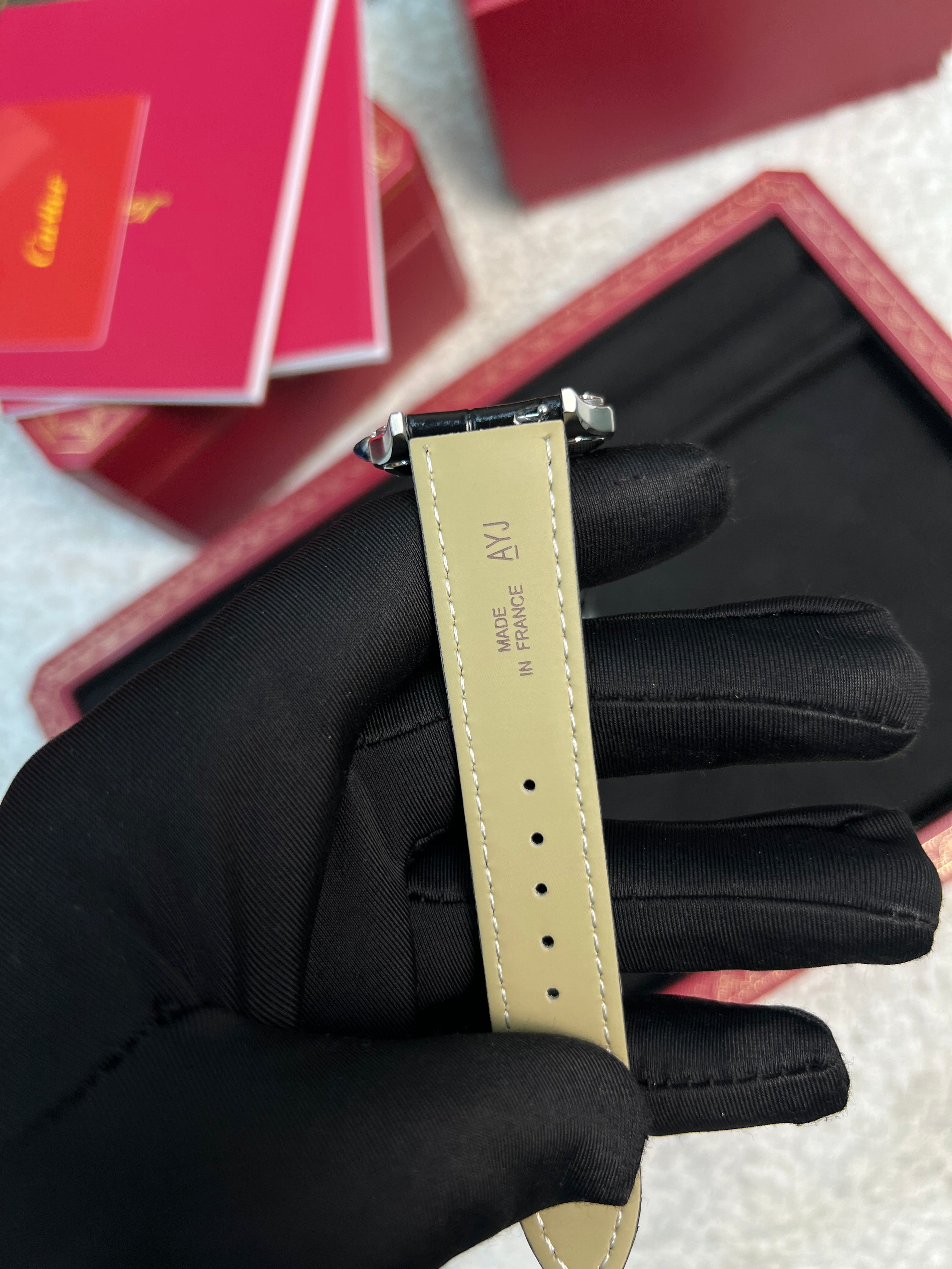 سانتوس دومون ستيل بحزام أسود Santos Dumont Steel Black Strap