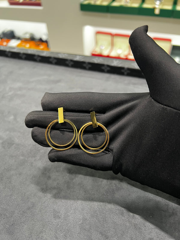 أقراط الحلقات المزدوجة | Double Hoop Earrings