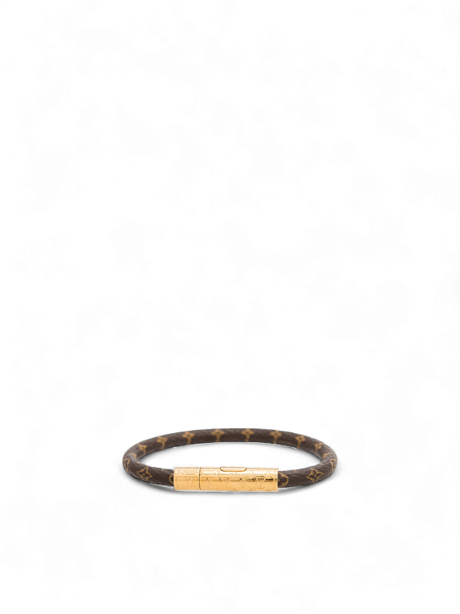 سوار جلد LV بني مقاس 19