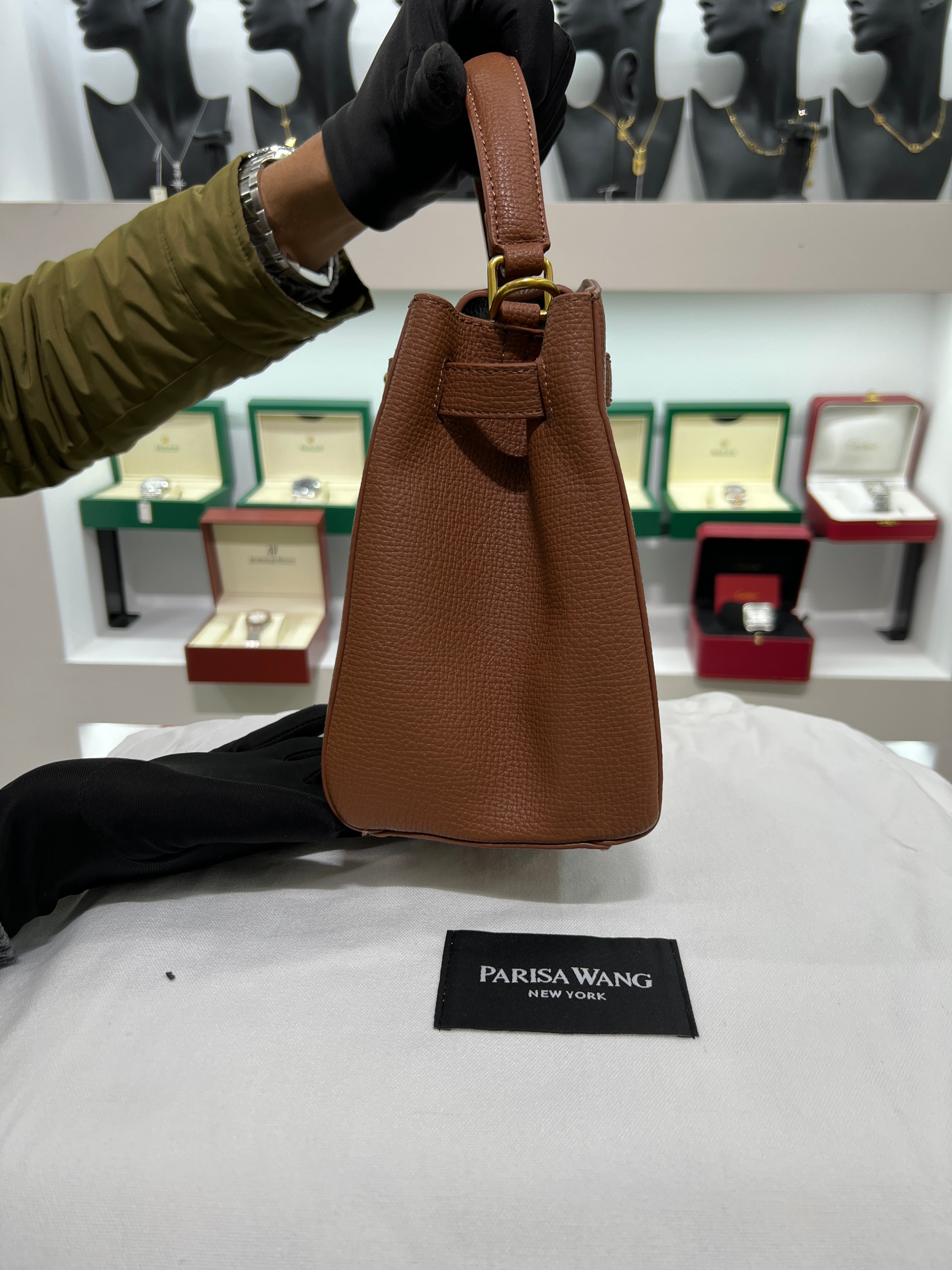 Grace Top Handle – Caramel Brown