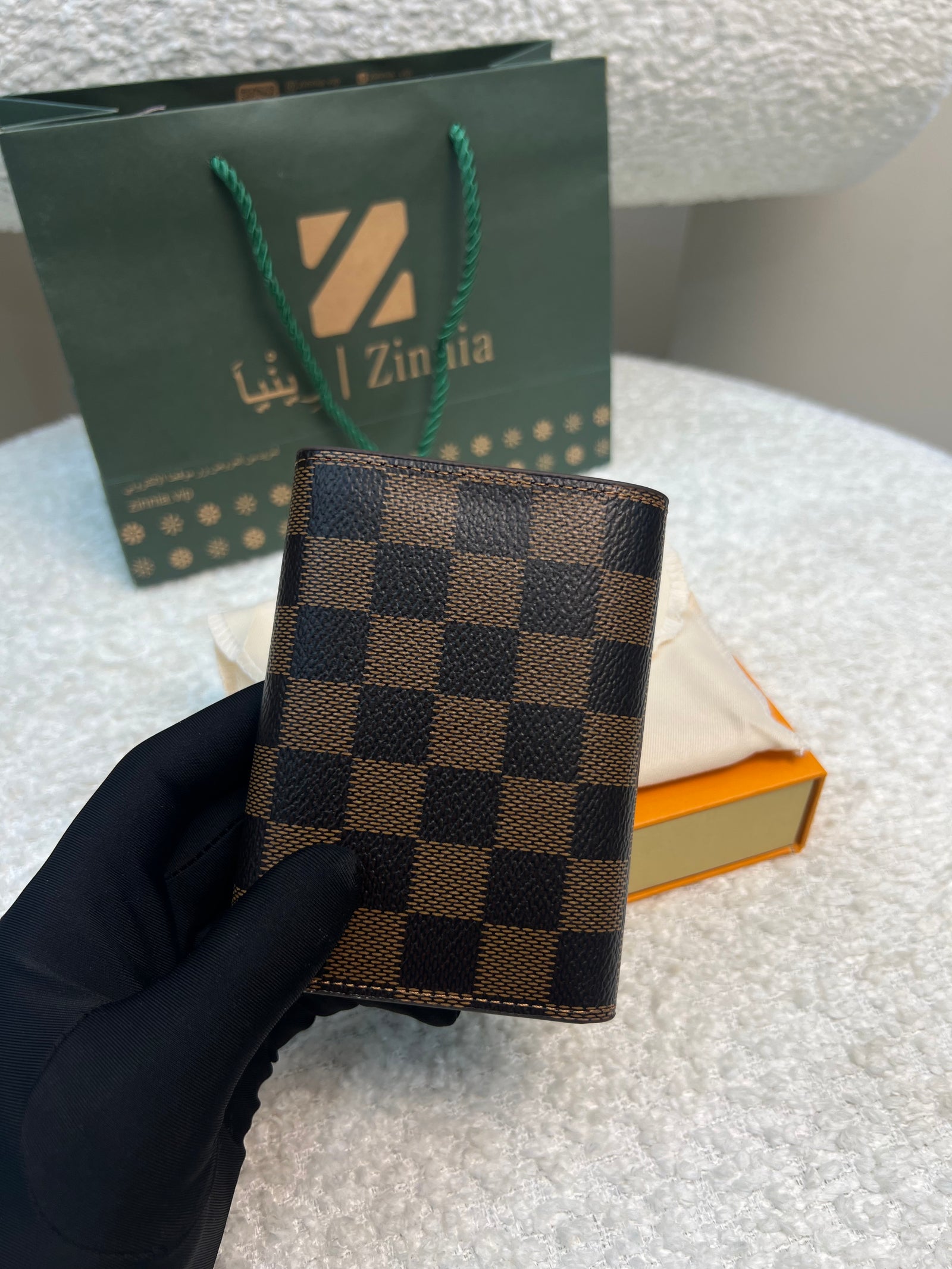 محفظة فيكتورين بنقشة دامييه البنّية Victorine Damier Ebene Wallet
