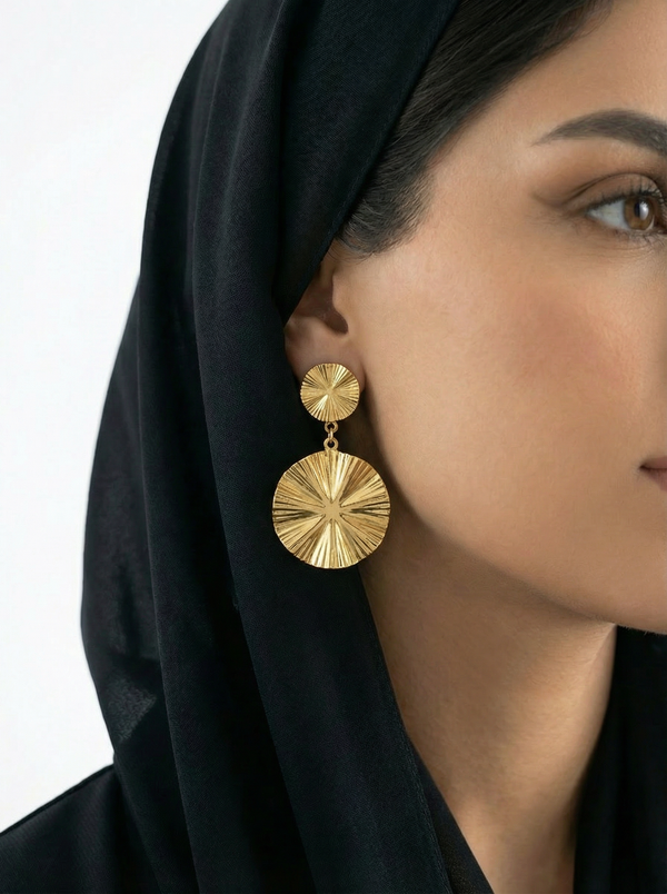 أقراط تشيركيو المزخرفة | Cerchio Ornate Circle Earrings