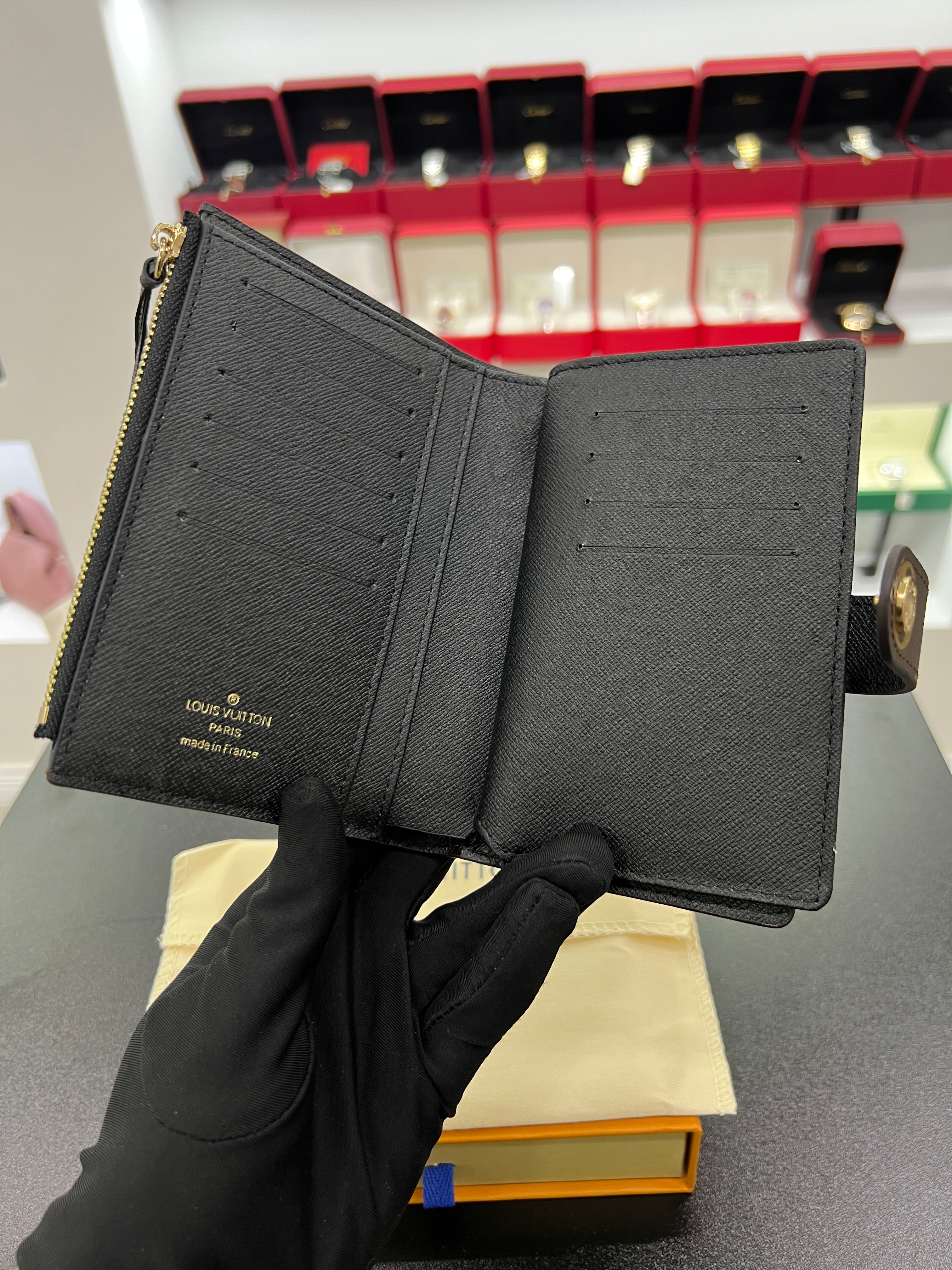 Victorine Wallet – Monogram Canvas (Black Interior)