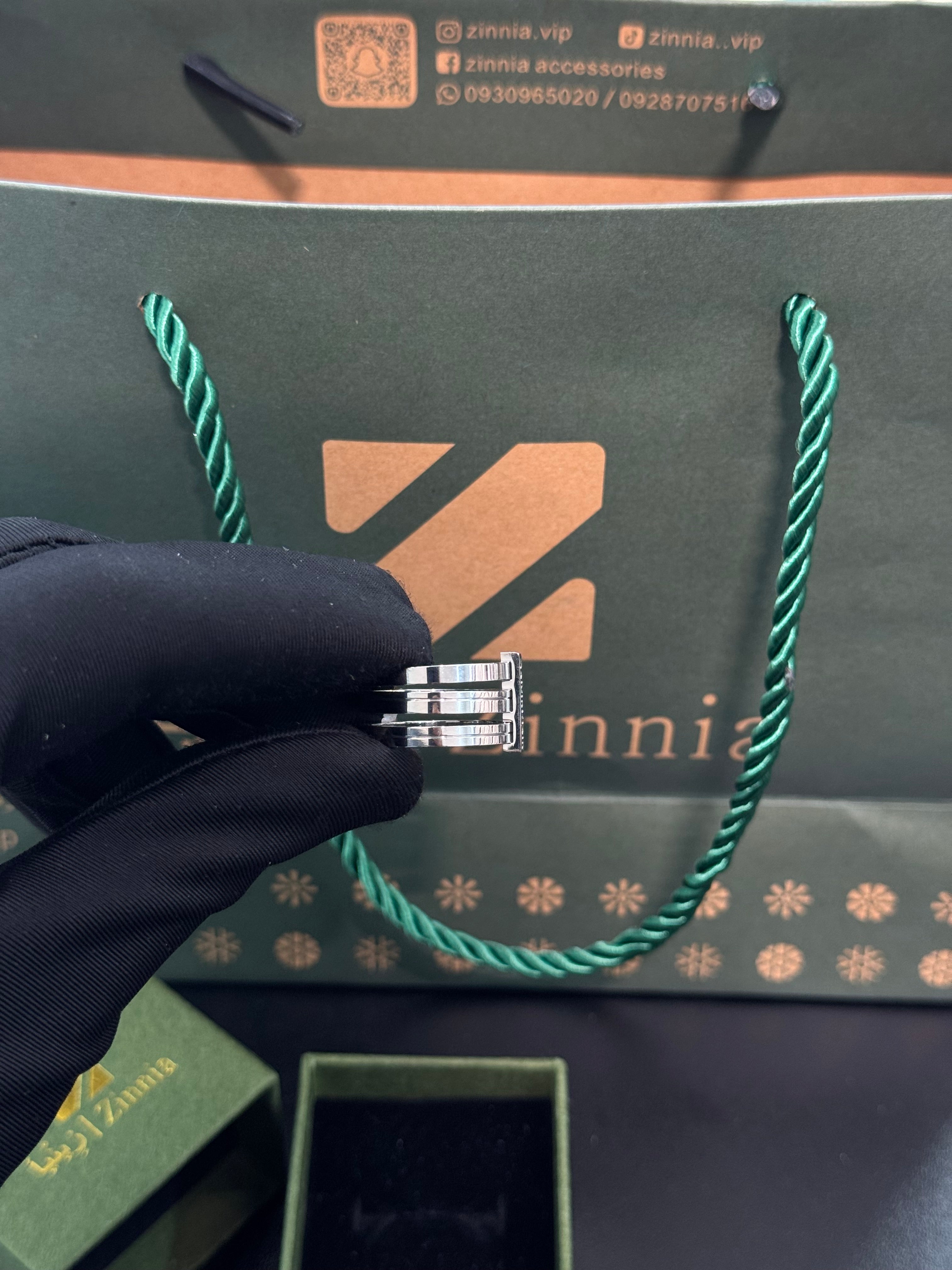 خاتم متعدد الحلقات فضي