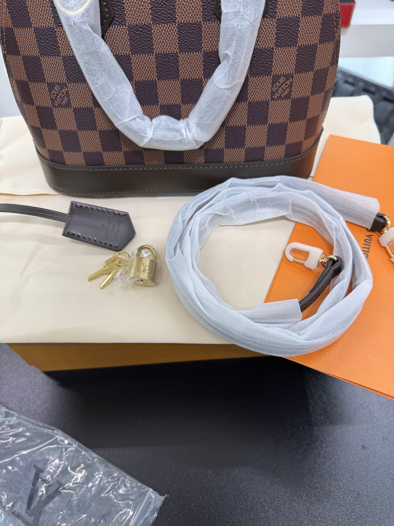 حقيبة الما BB – داميي إيبان بشكل القبة
Alma BB – Damier Ébène Dome Bag