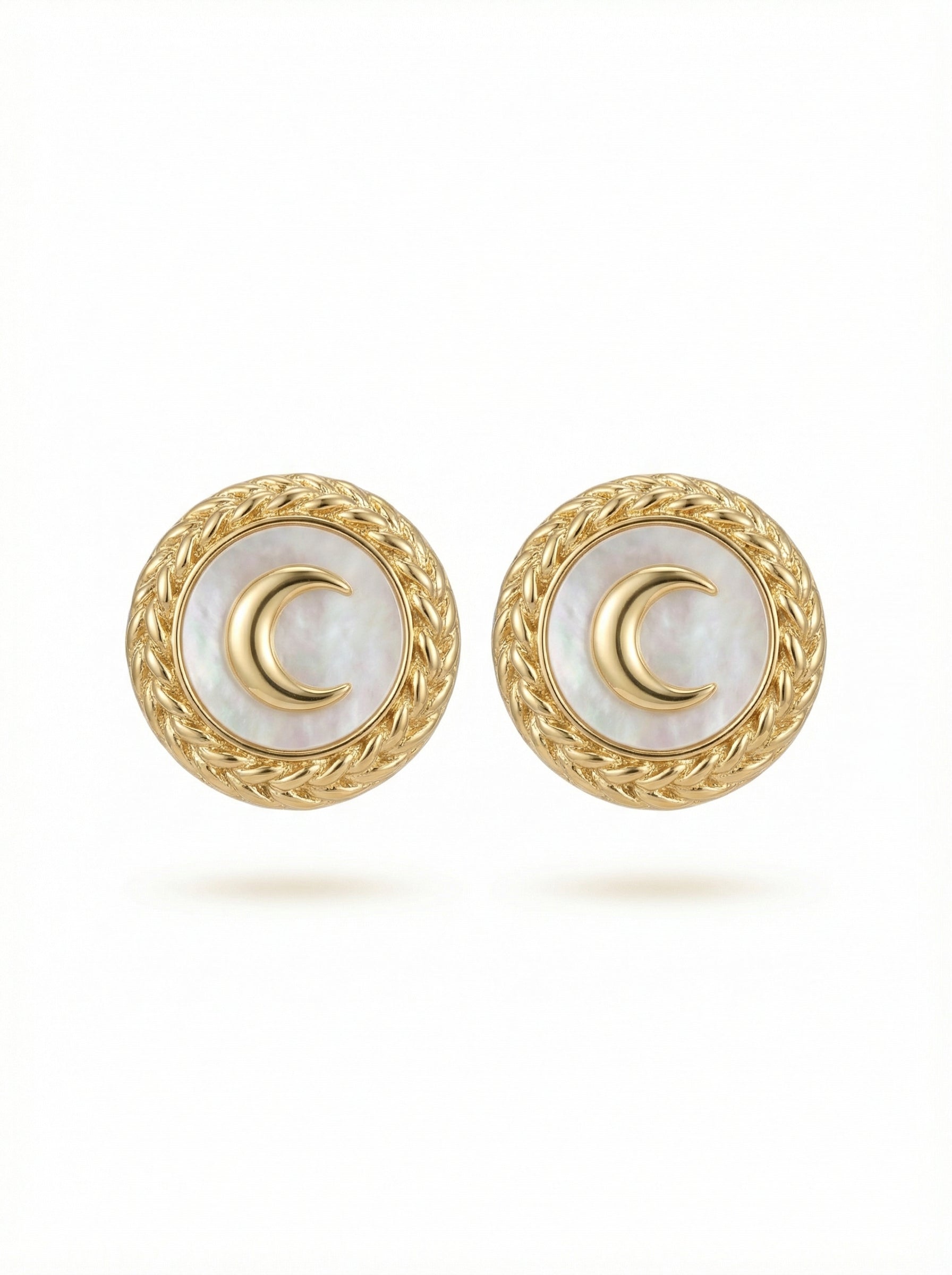 أقراط أذن الهلال ابيض