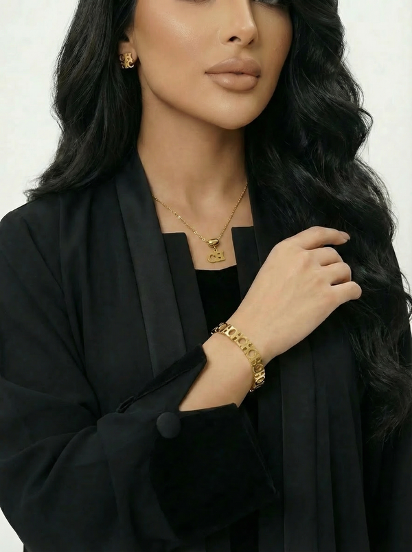 طقم مجوهرات بتعليقة صغيرة | Gold Jewelry Set – Small Pendant