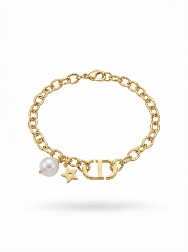 السوار العريض المذهّب | Wide Gold Cuff Bracelet