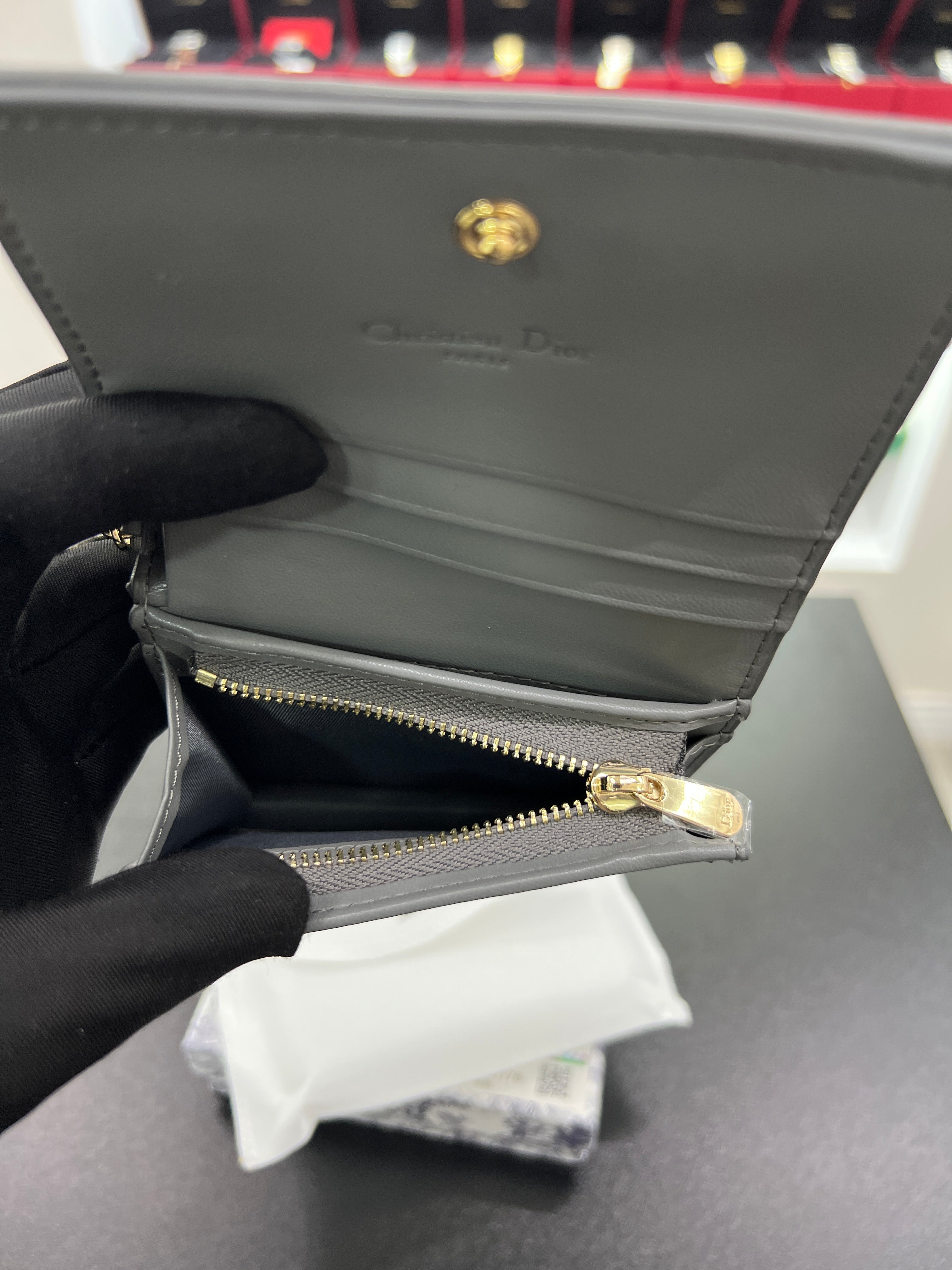 Lotus Wallet in Cannage Lambskin