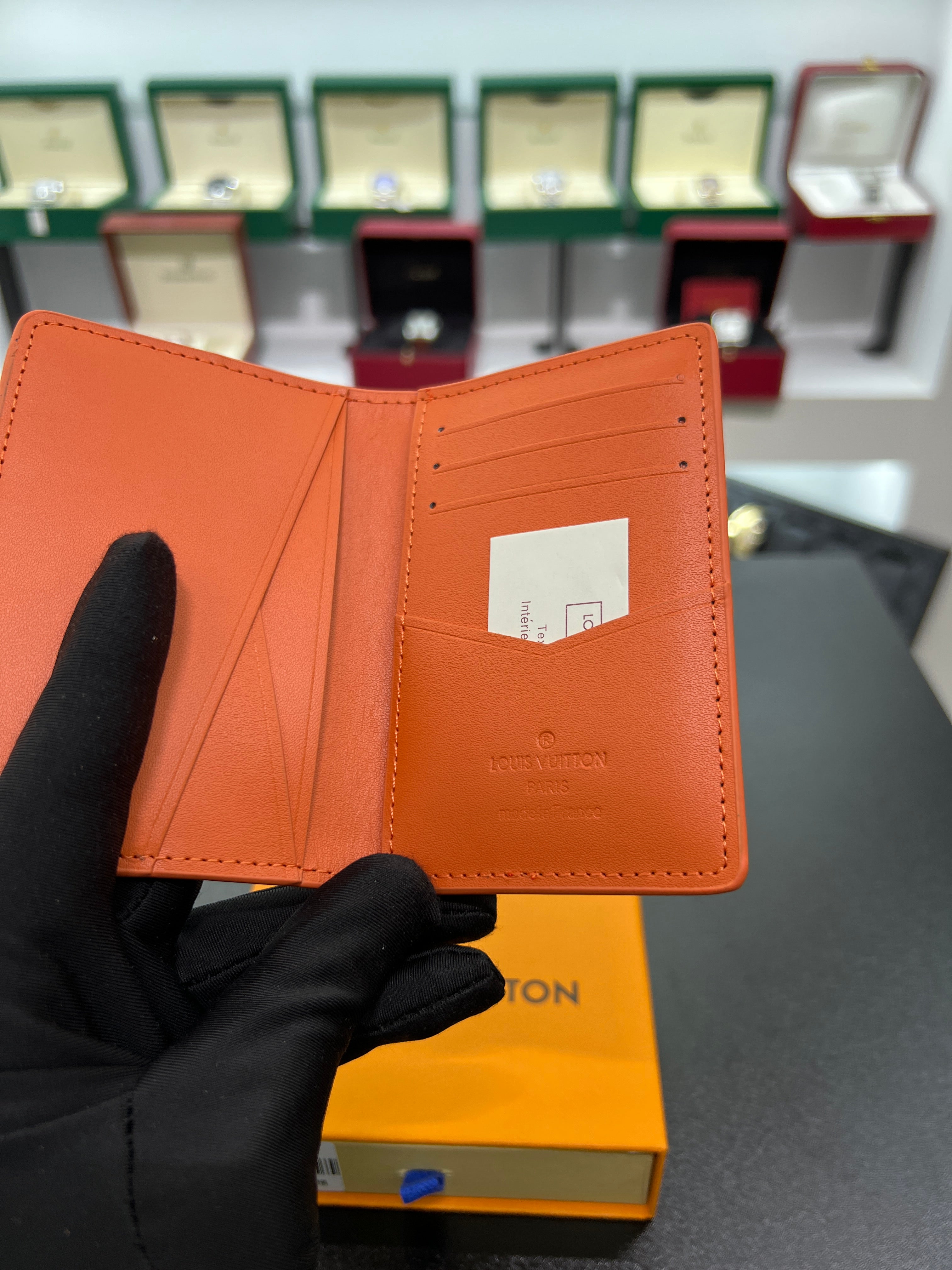 Pocket Organizer – Orange Leather