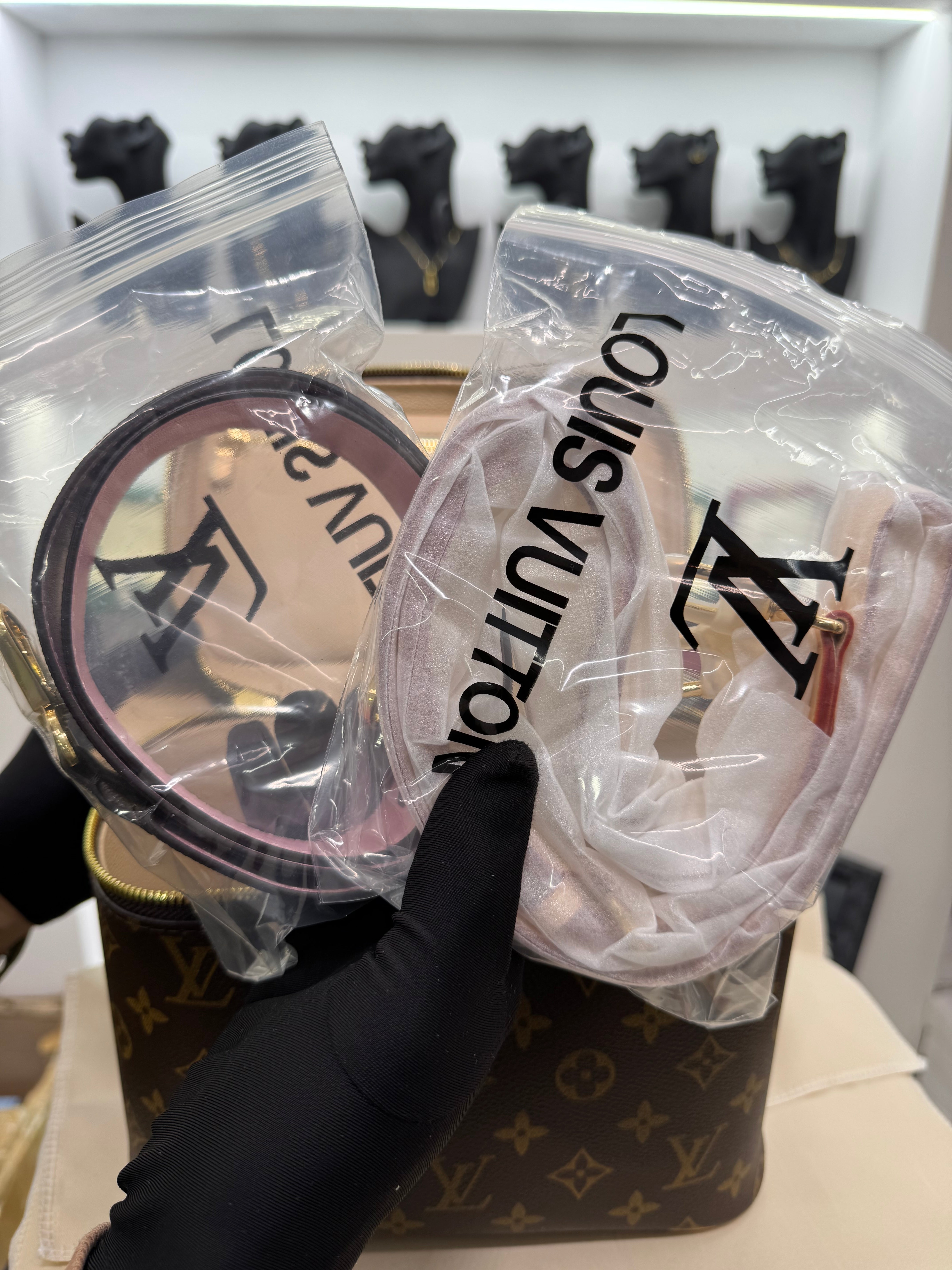 Nice BB Monogram Canvas Cosmetic Bag Brown