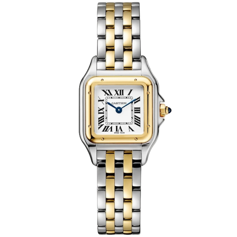 Cartier Panthere watch, silver and gold version