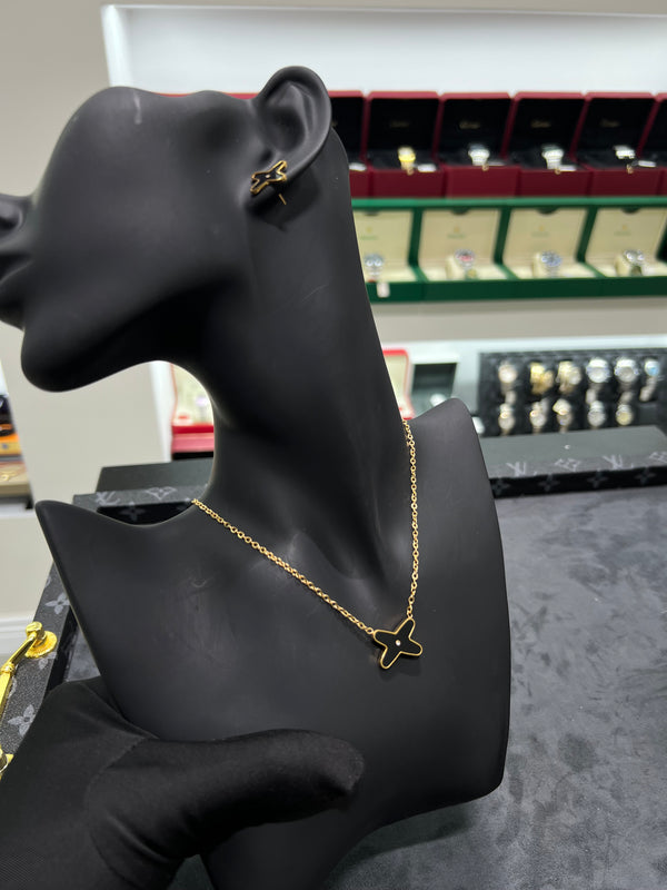 طقم مجوهرات مذهّب أنيق | Elegant Gold Jewelry Set