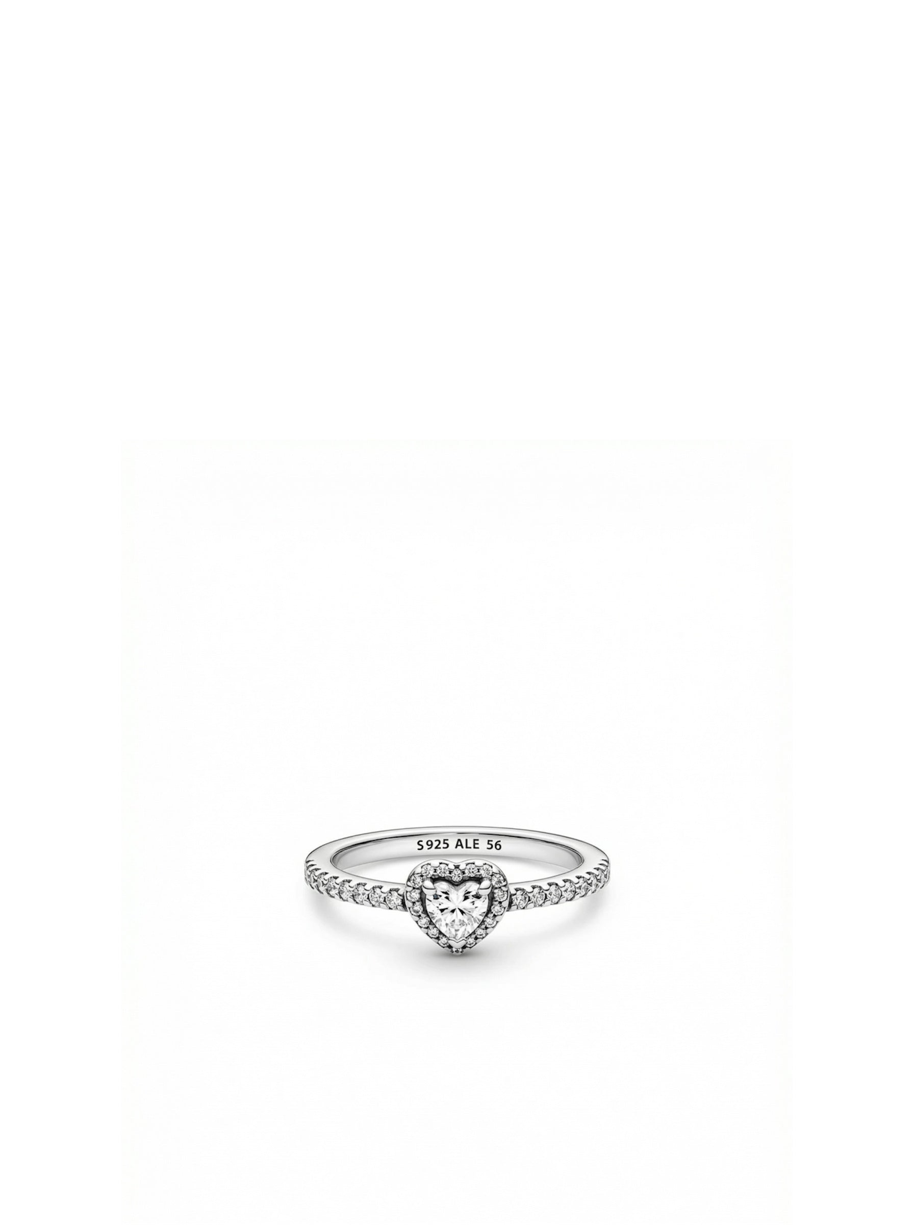 خاتم باندورا القلب الابيض