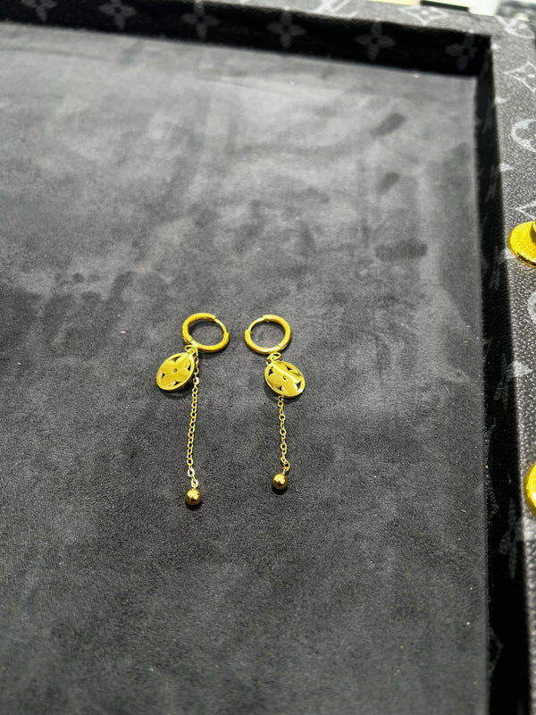 أقراط الوردة الدائرية المتدلية | Rose Circle Drop Earrings
