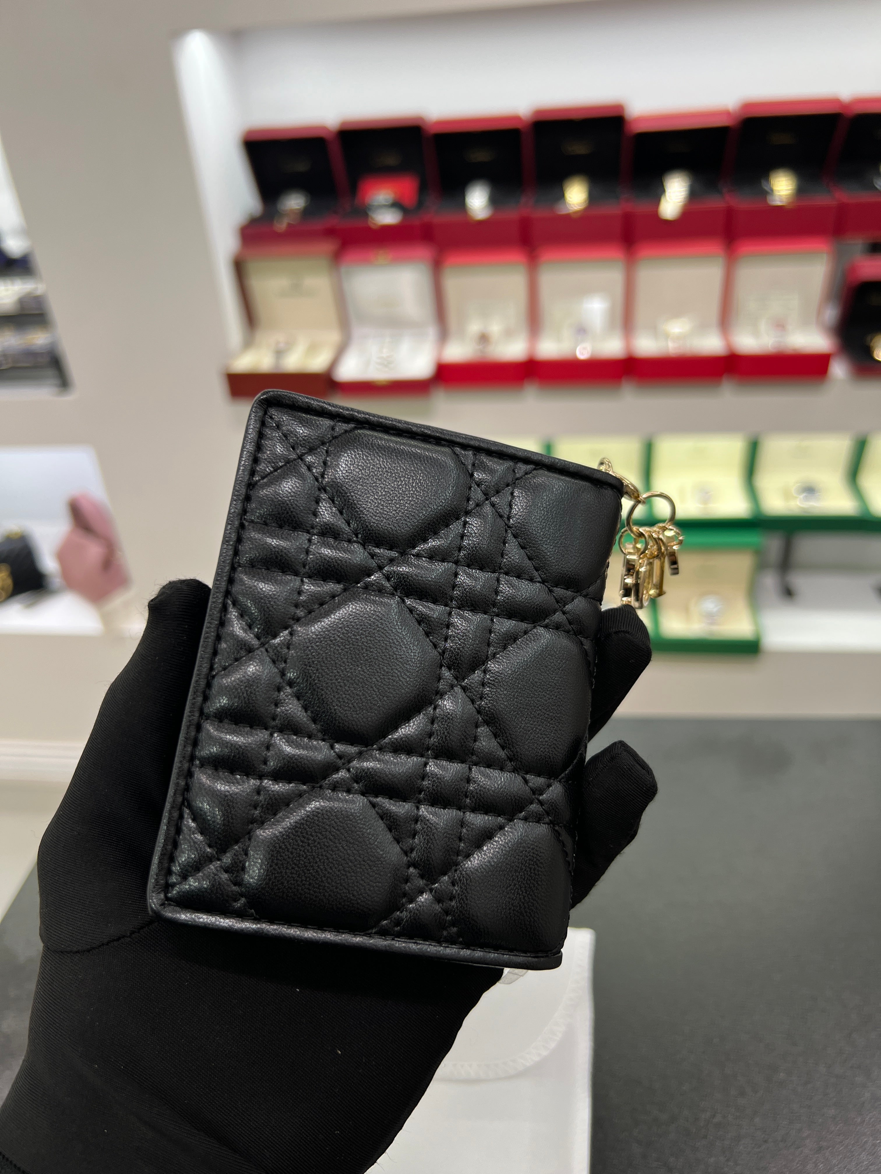 Lotus Wallet in Cannage Lambskin