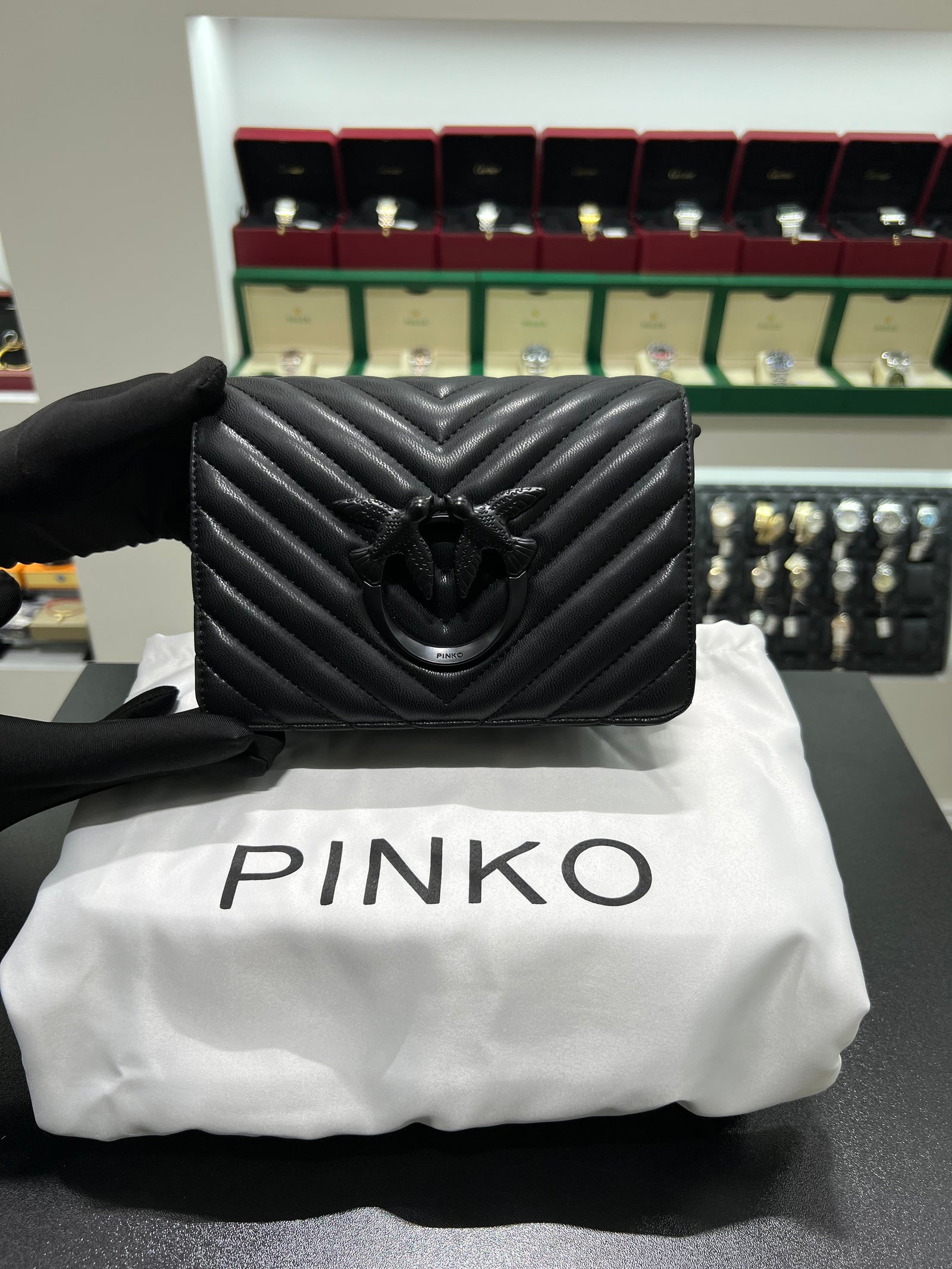 Mini Love Bag Click Chevron Colour Block