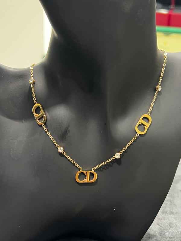 طقم مجوهرات مذهّب مع خاتم | Gold Jewelry Set with Ring