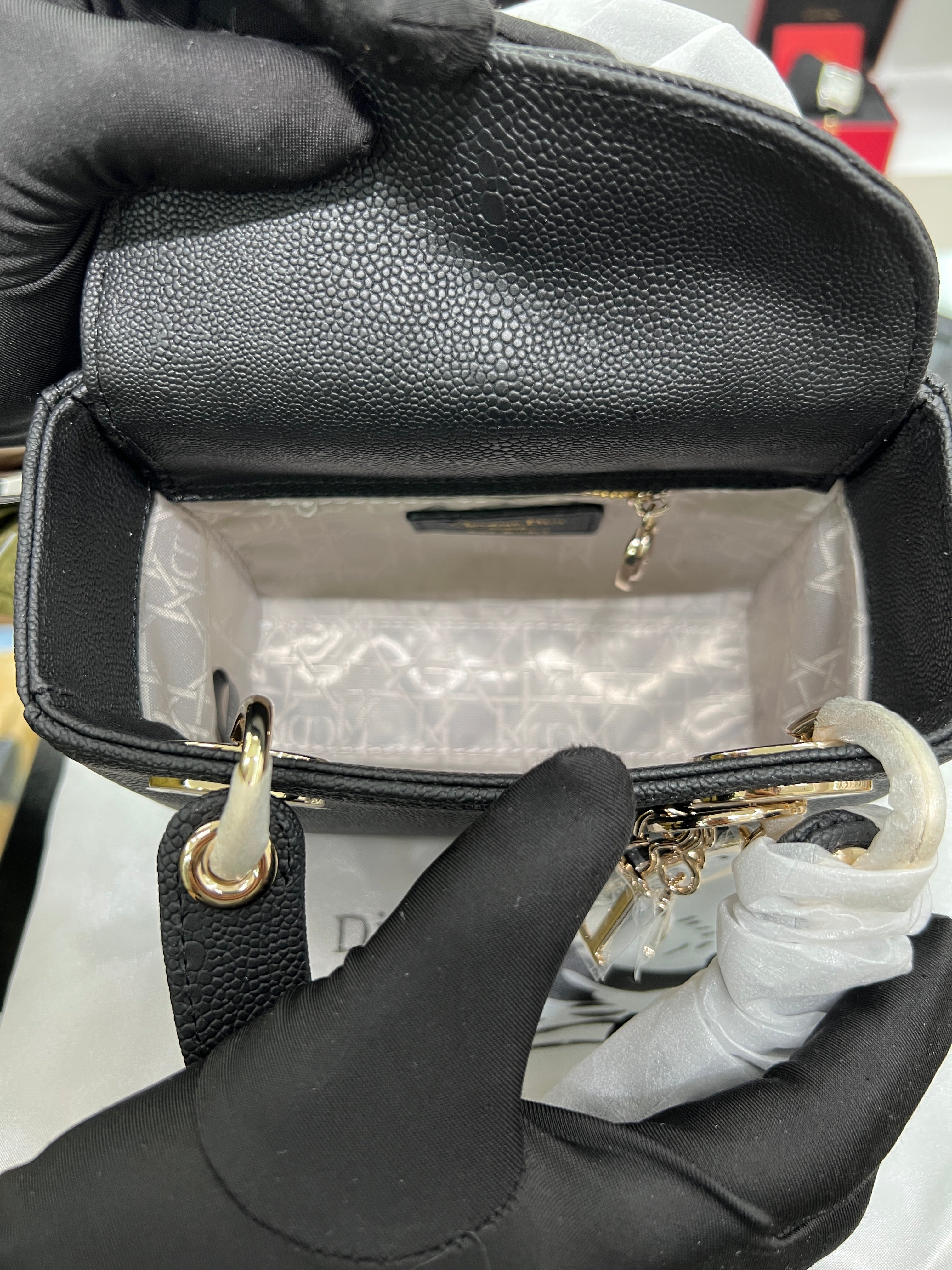 Lady mini – Black Grained Calfskin