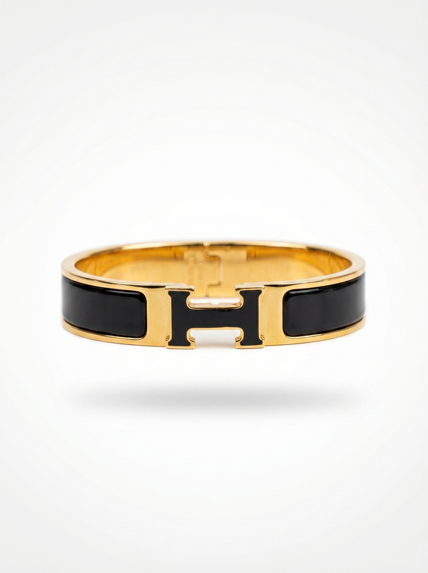Clic H Bracelet (black) مقاس 16