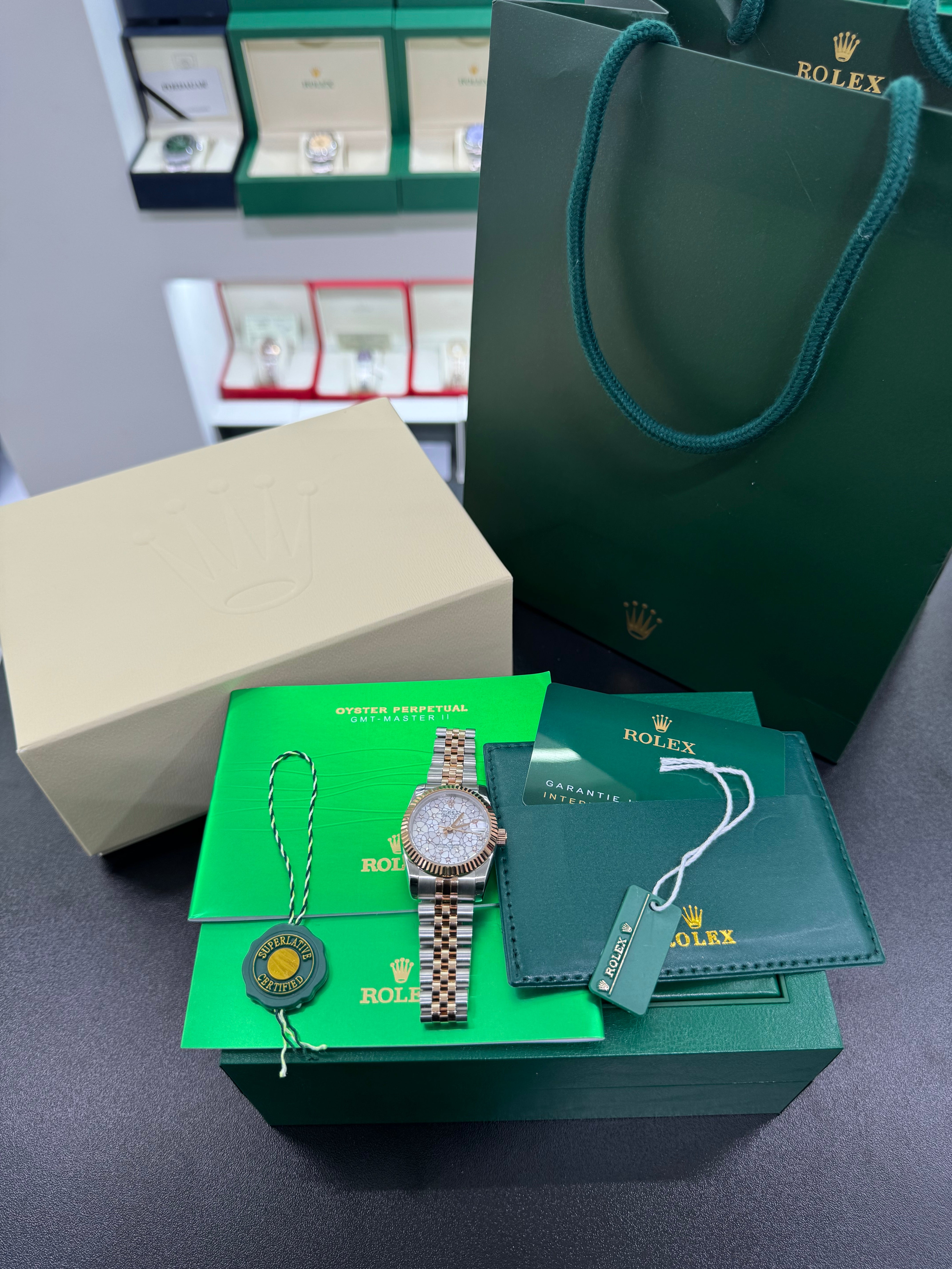 ساعه رولكس ديت جست مرصعه 31MM