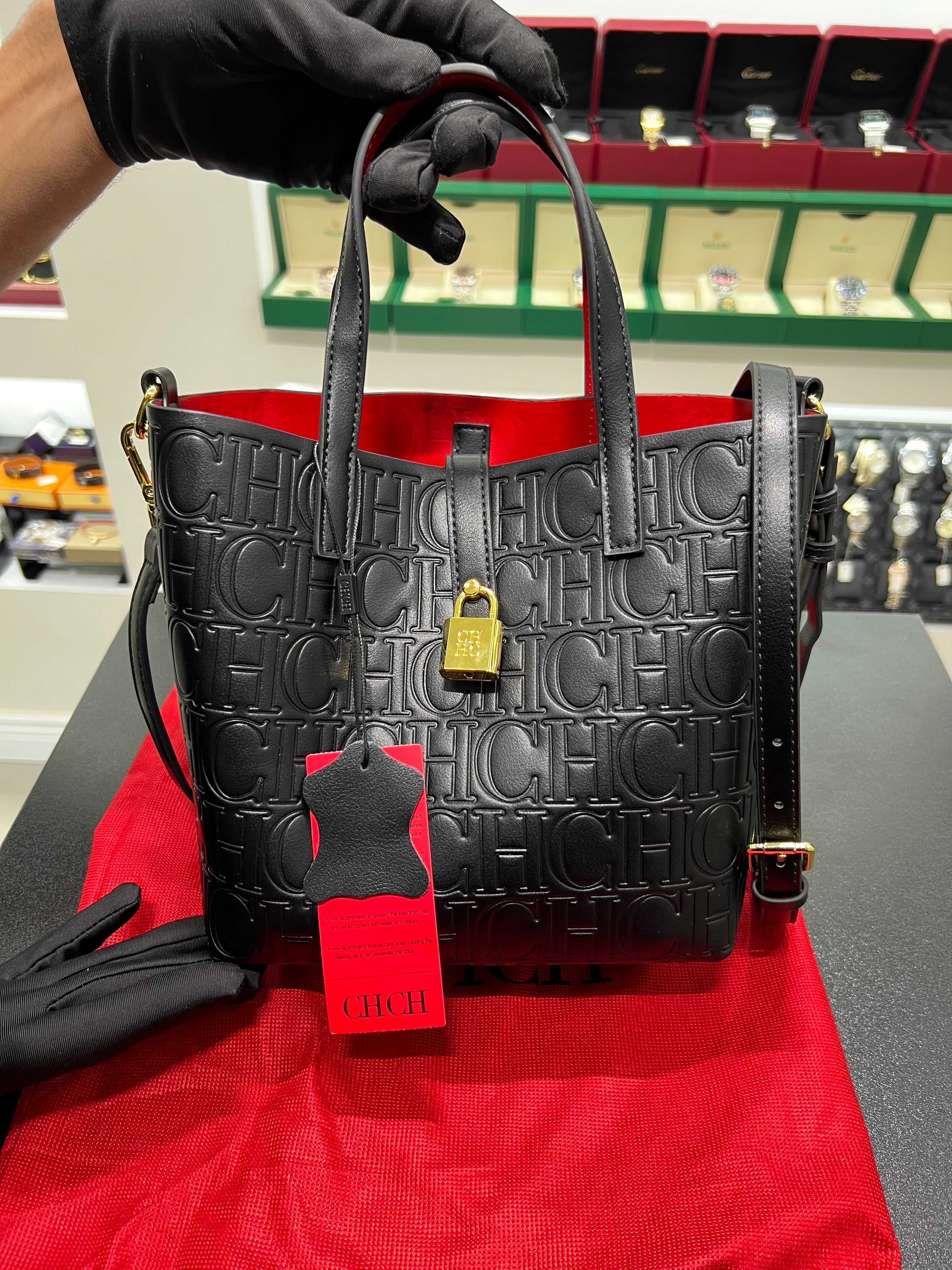 Carolina Herrera MATRYOSHKA L | LARGE SHOULDER BAG colour black
