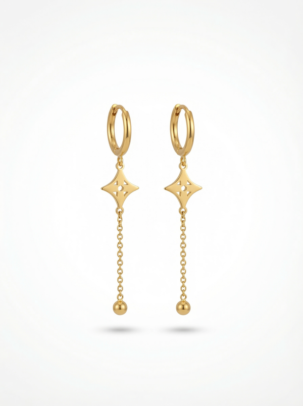 أقراط النجمة الهندسية | Geometric Star Earrings