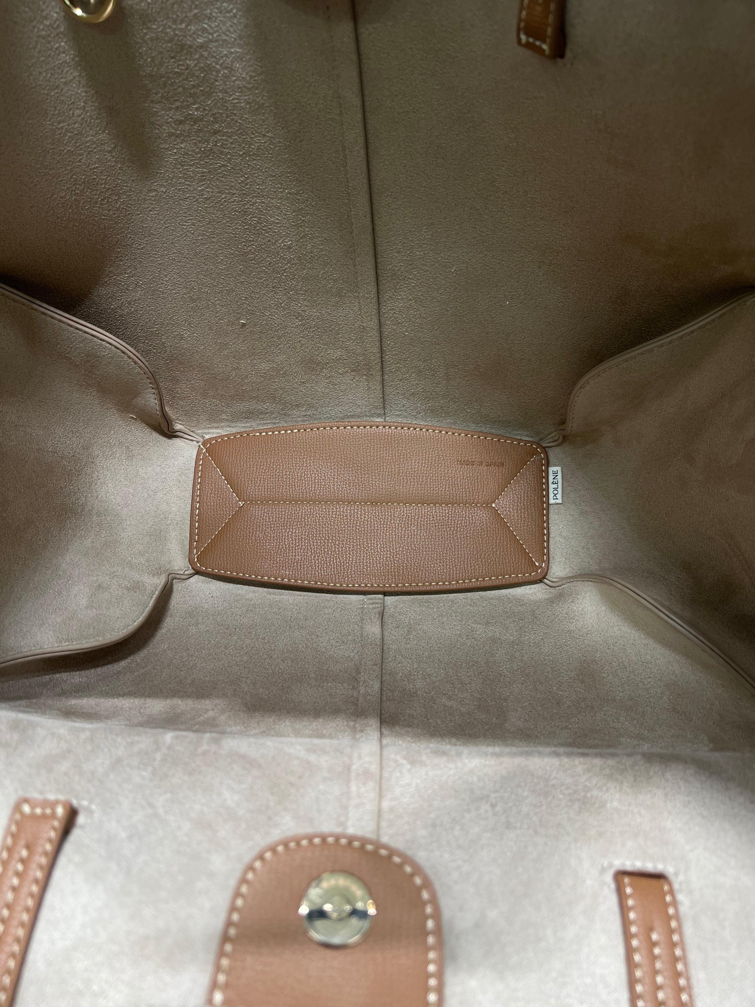 POLĒNĖ CYME BROWN LEATHER LARGE (حجم كبير )