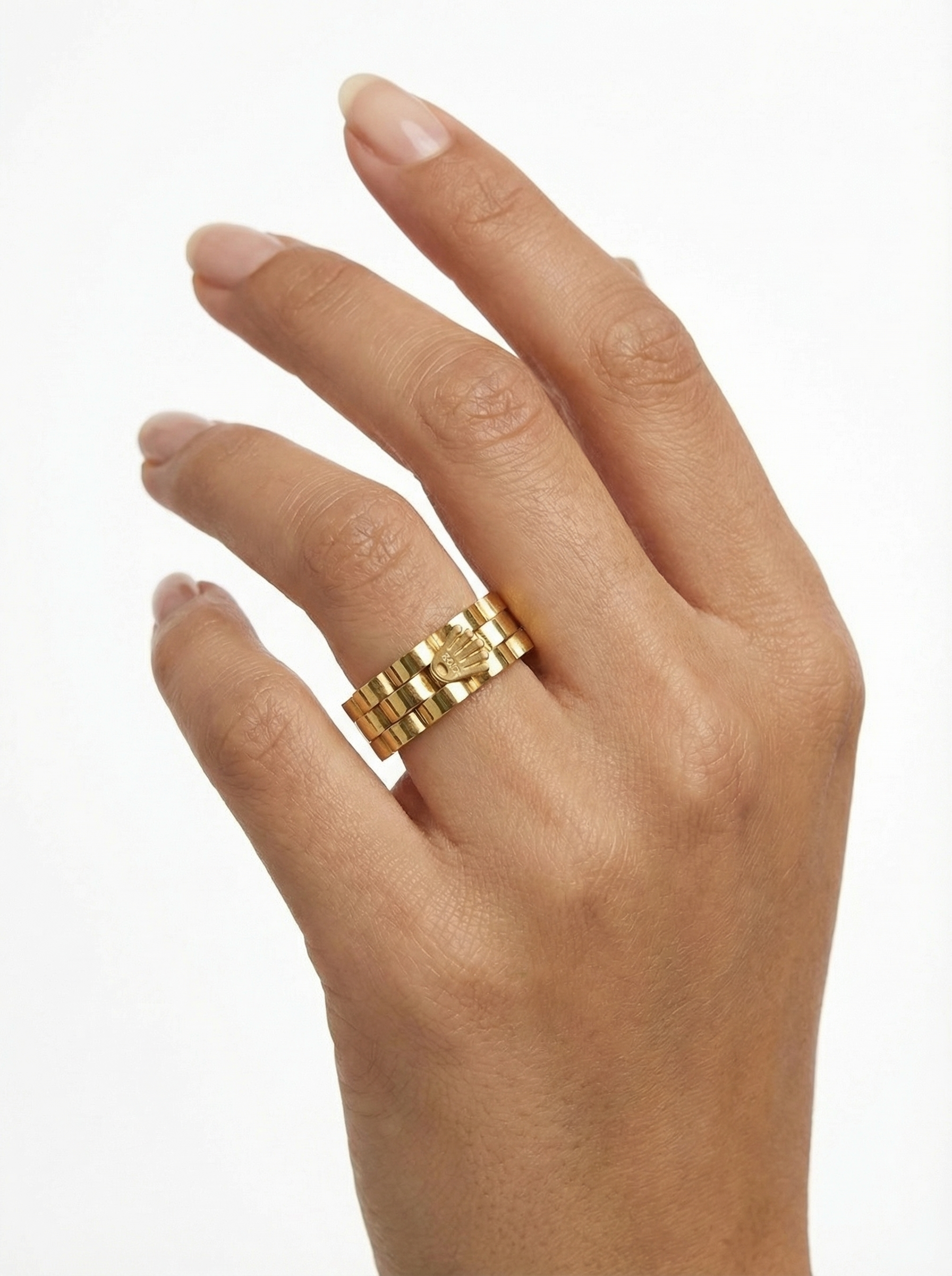 خاتم رولكس ذهبي عريض