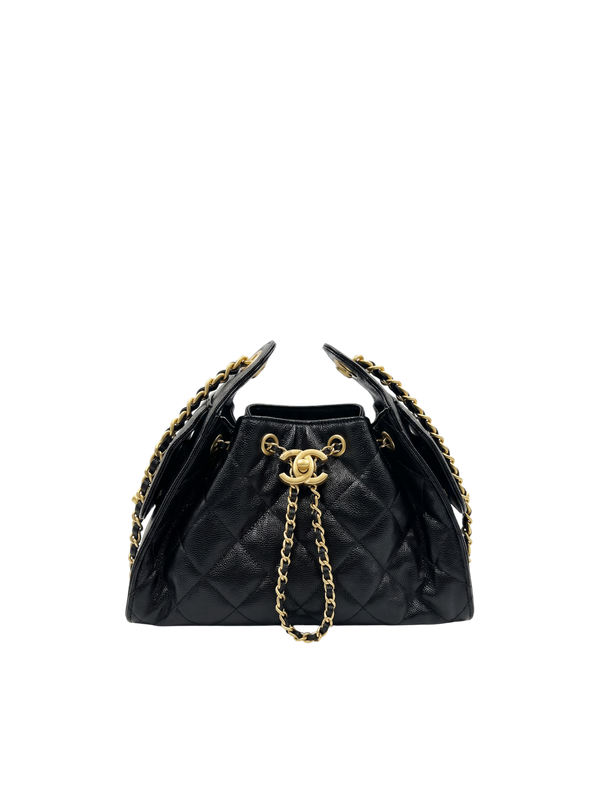 حقيبة هوبو 25 باكت – أسود كافيار
Hobo 25 Bucket Bag – Black Caviar