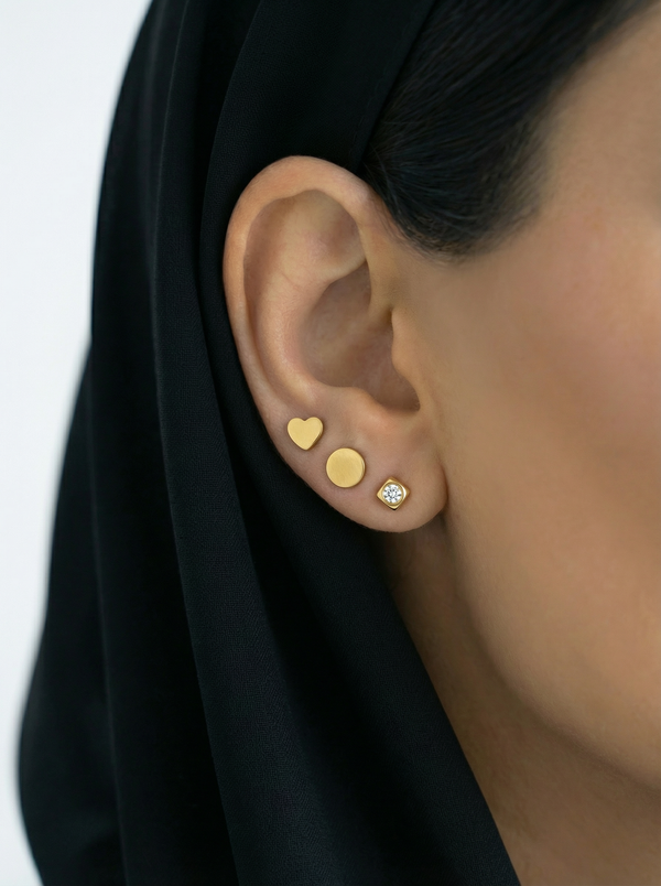 أقراط كووري الثلاثية | Cuore Triple Heart Earrings