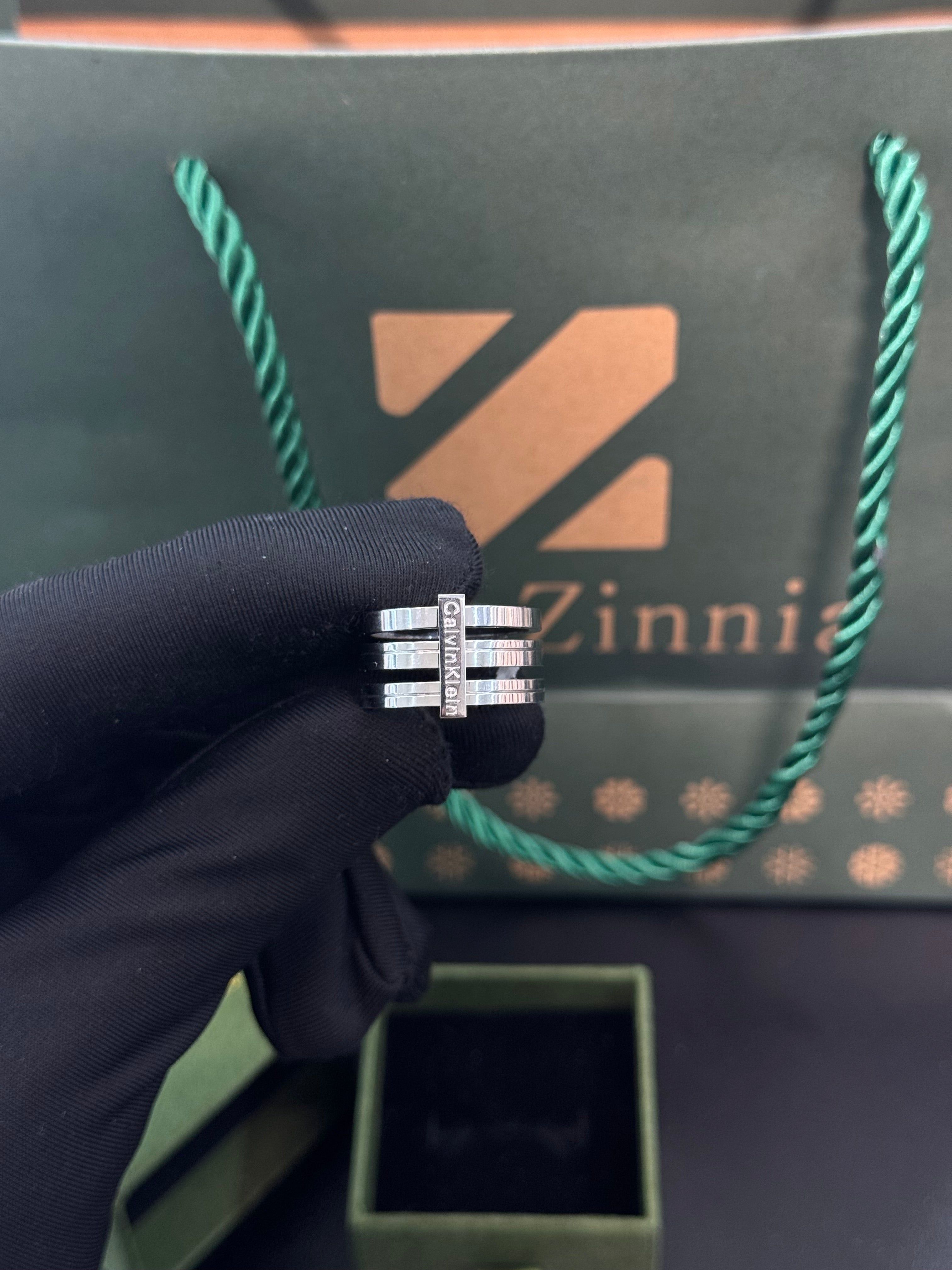 خاتم متعدد الحلقات فضي