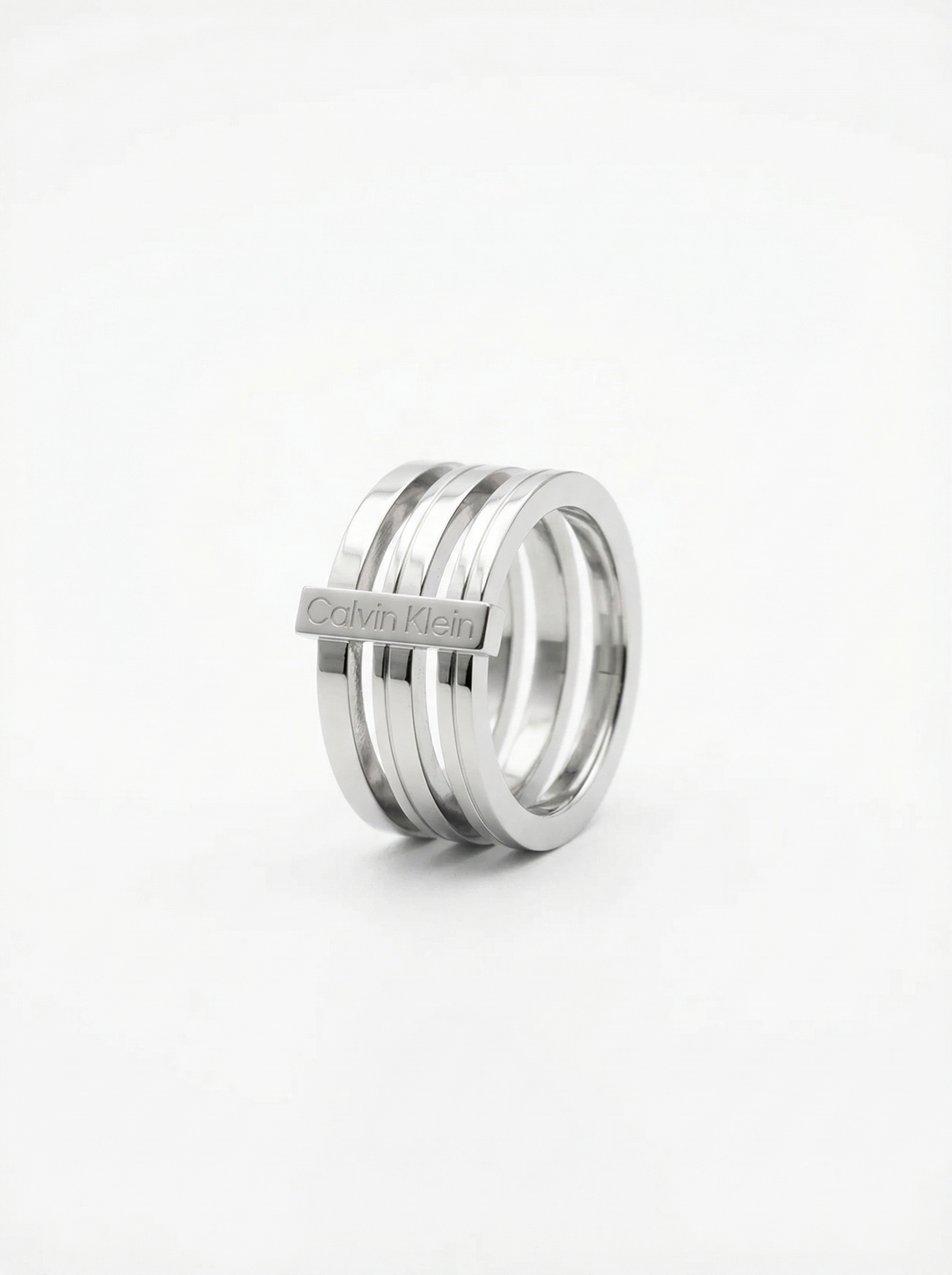 خاتم متعدد الحلقات فضي