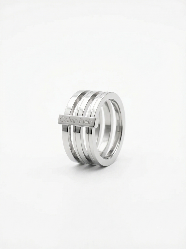 خاتم متعدد الحلقات فضي