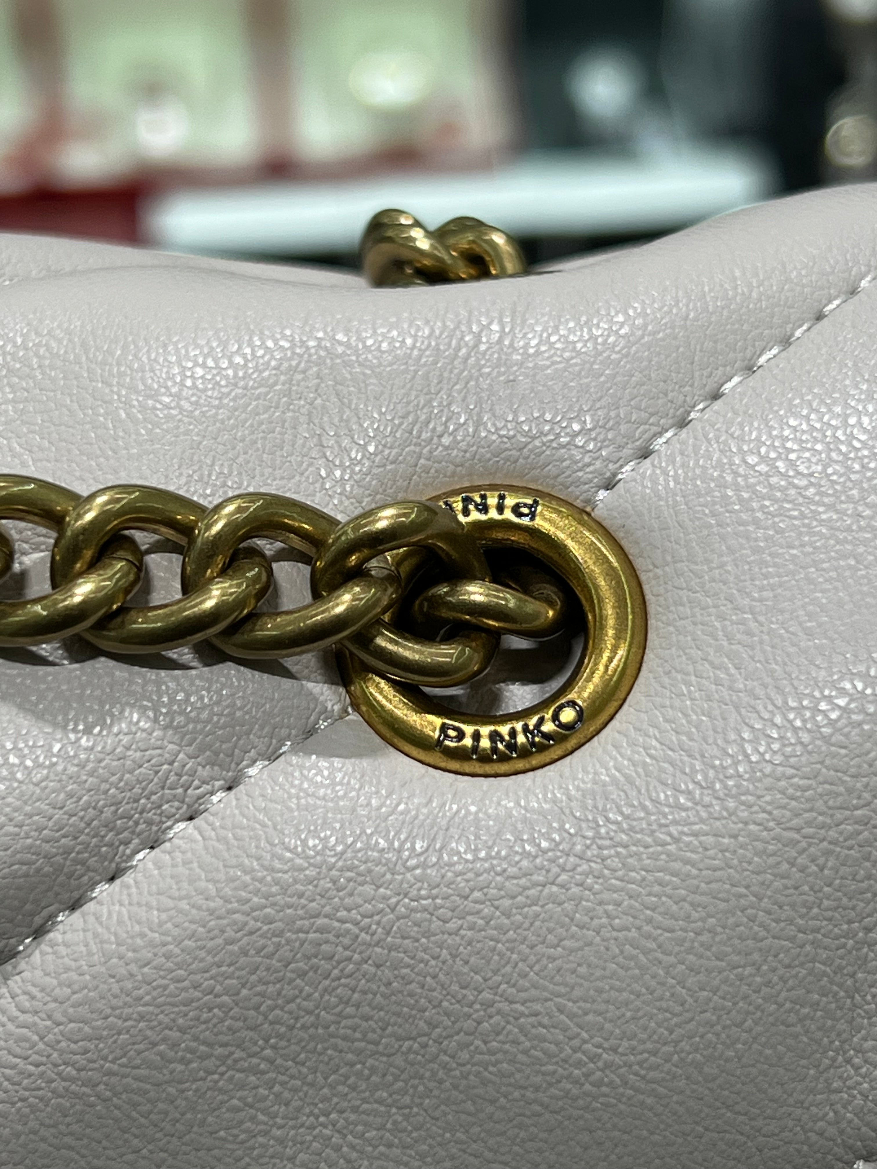 Pinko Classic Love Bag Puff Maxi Quilt colour white