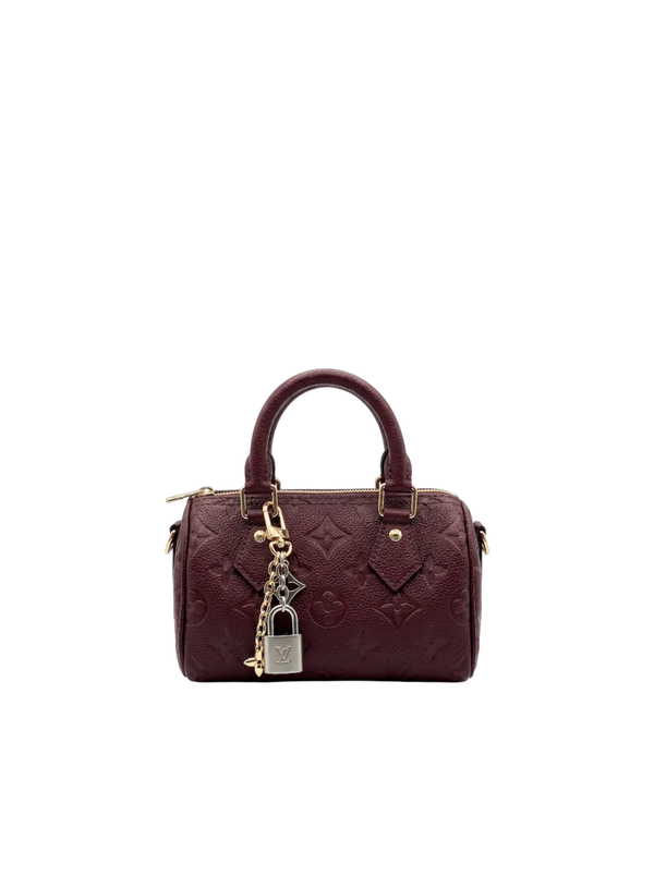 حقيبة سبيدي بندولير 20 – برقندي إمبرنت
Speedy Bandoulière 20 – Burgundy Empreinte