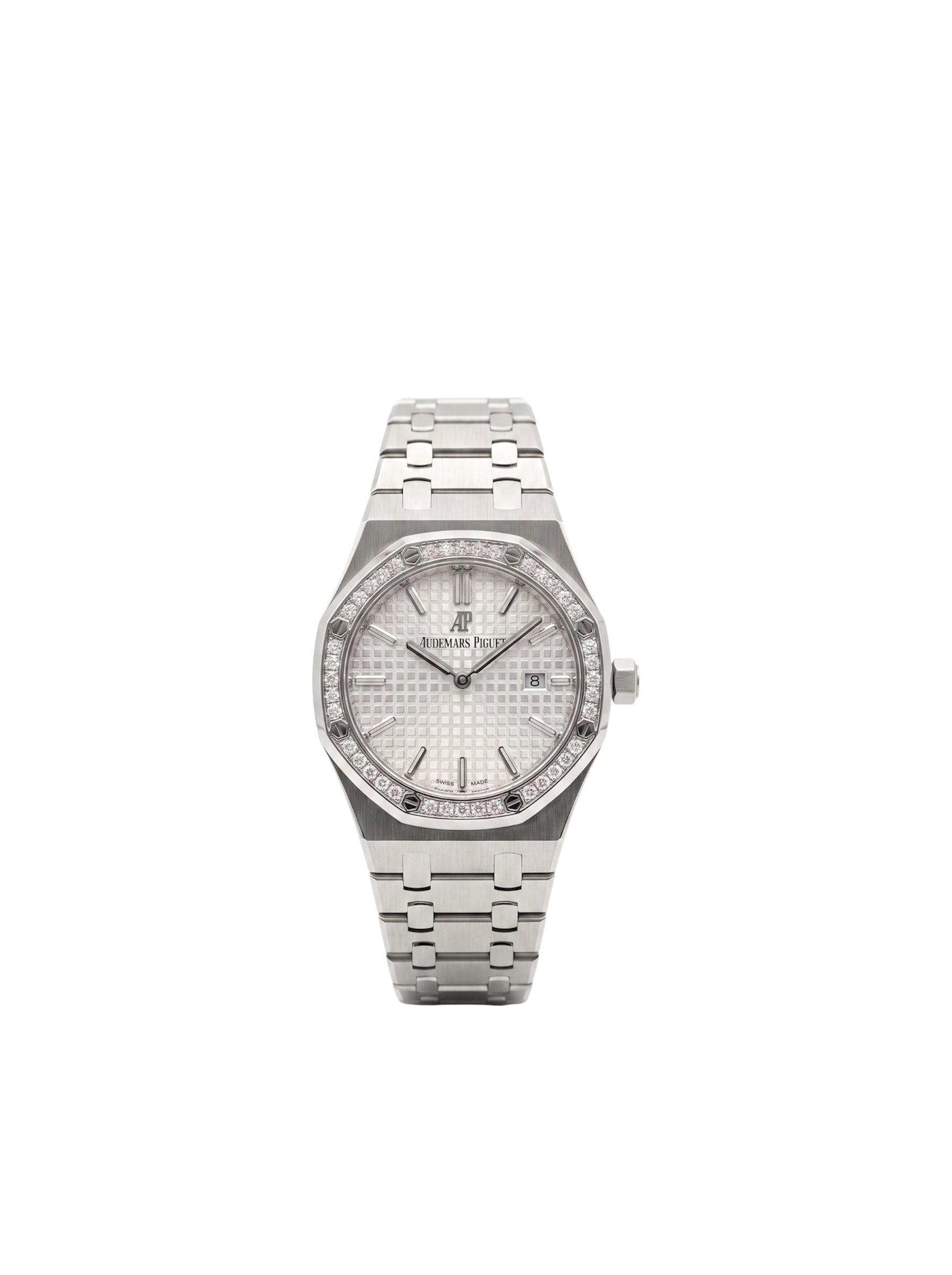 ساعة رويال أوك بإطار ألماس – ستيل
Royal Oak Diamond Bezel – Steel