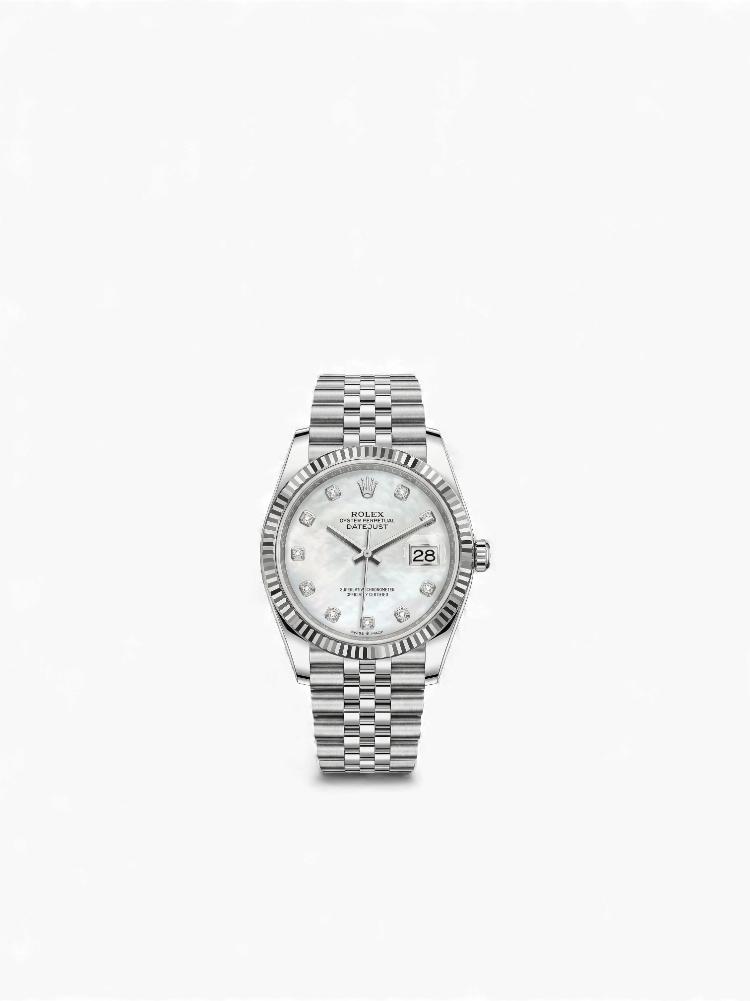 Datejust Pearl Dial Studded Size 36mm
