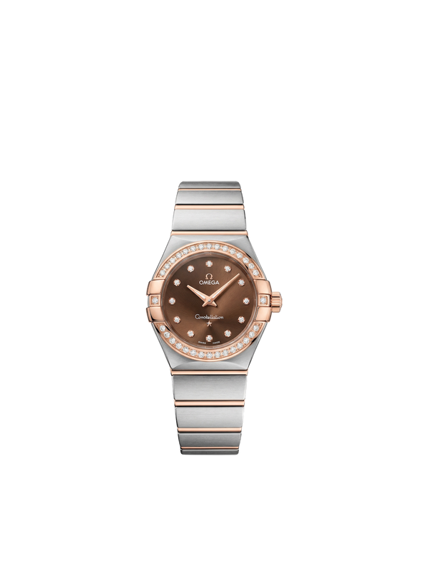 Constellation watch with a shiny honey-colored dial