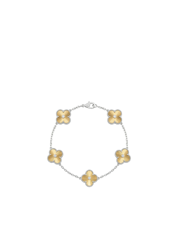 فان كلييف لامبرا ذهبي اطار فضي مرصع